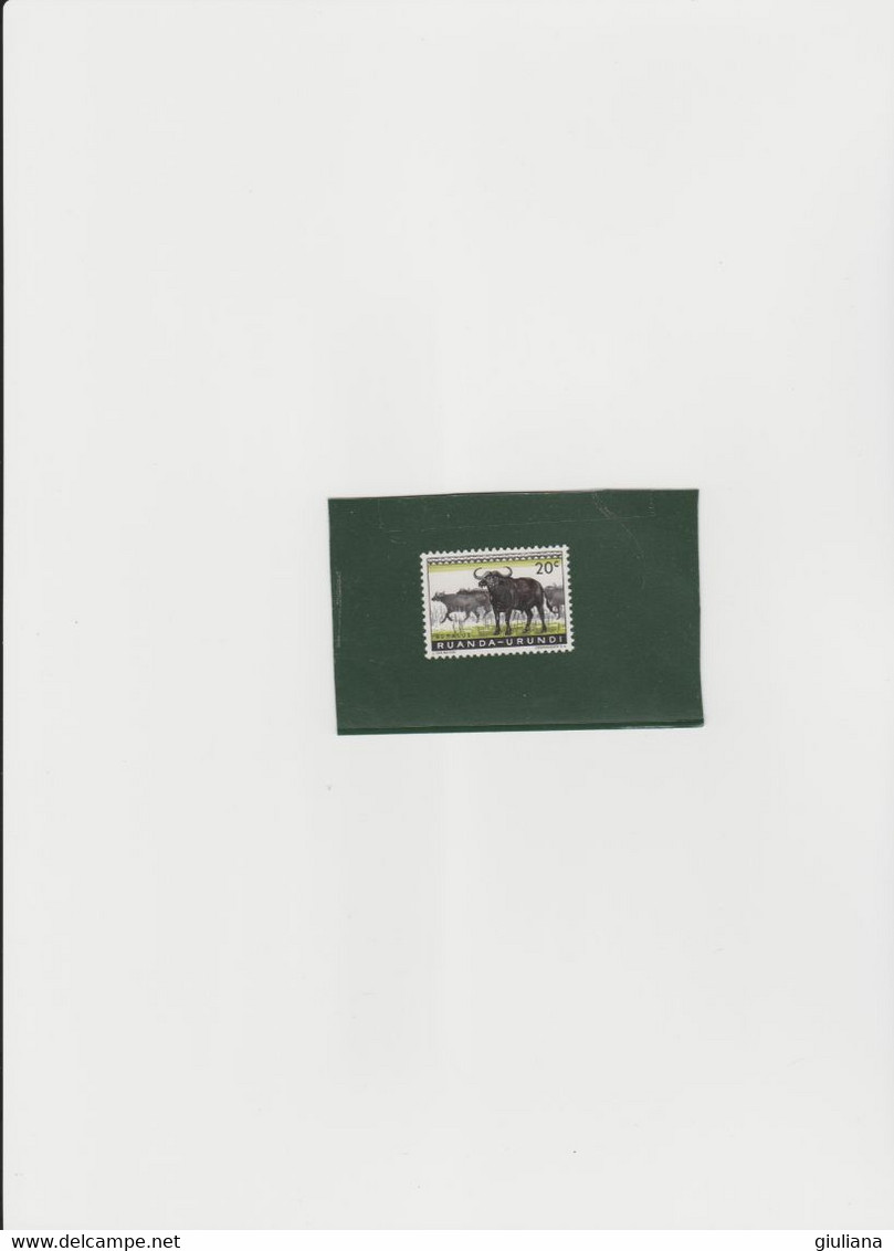 Ruanda-Urundi 1959-61 -  (Yvert)  206**   "Animaux Divers" - Unused Stamps