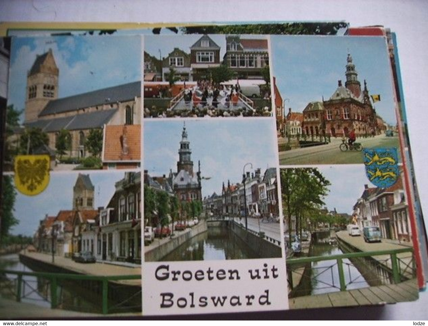 Nederland Holland Pays Bas Bolsward Met Binnenstad En Wapens - Bolsward