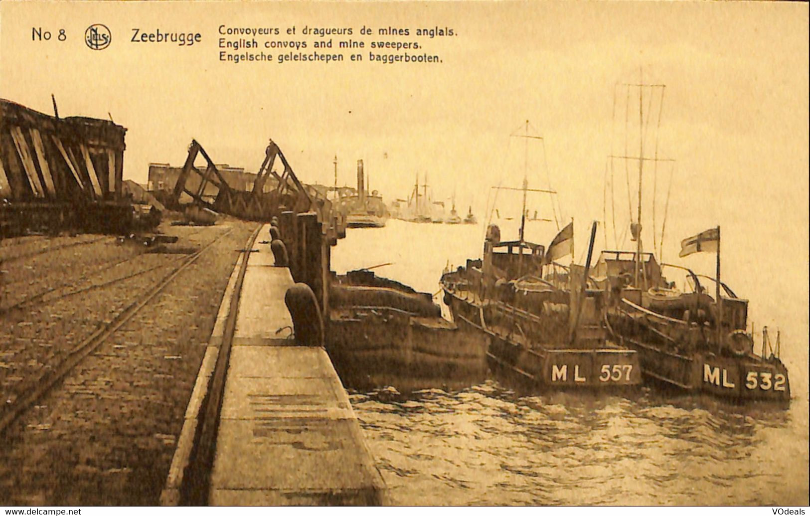 036 262 - CPA - Belgique - Zeebrugge - Convoyeurs Et Dragueurs De Mines Anglais - Zeebrugge