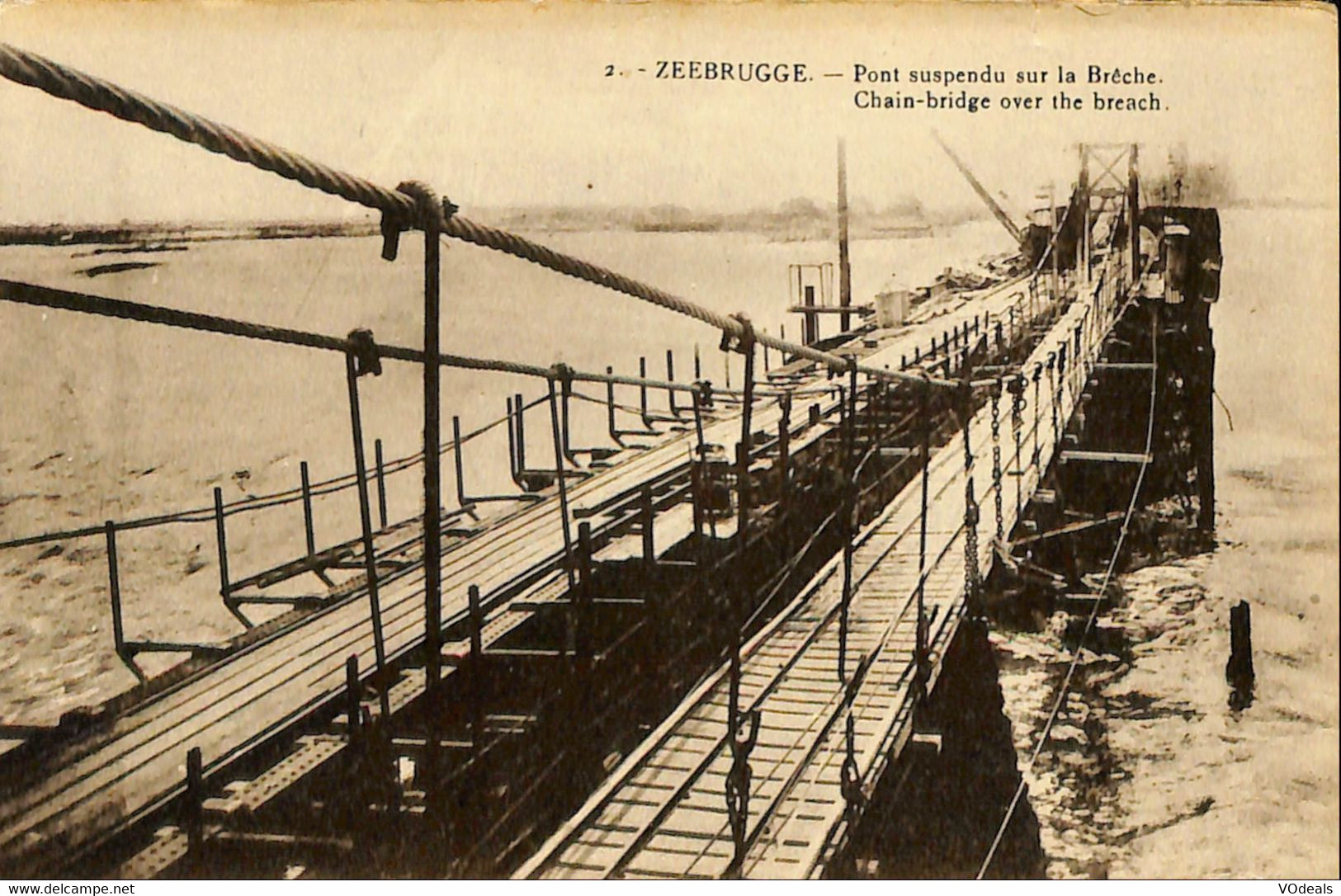 036 265 - CPA - Belgique - Zeebrugge - Pont Supendu Sur La Brêche - Zeebrugge