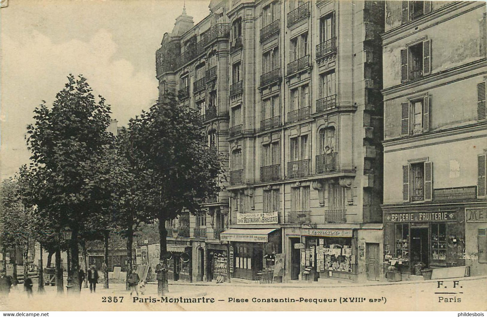 PARIS 18 Arrondissement  Place Constantin Pecqueur - Arrondissement: 18