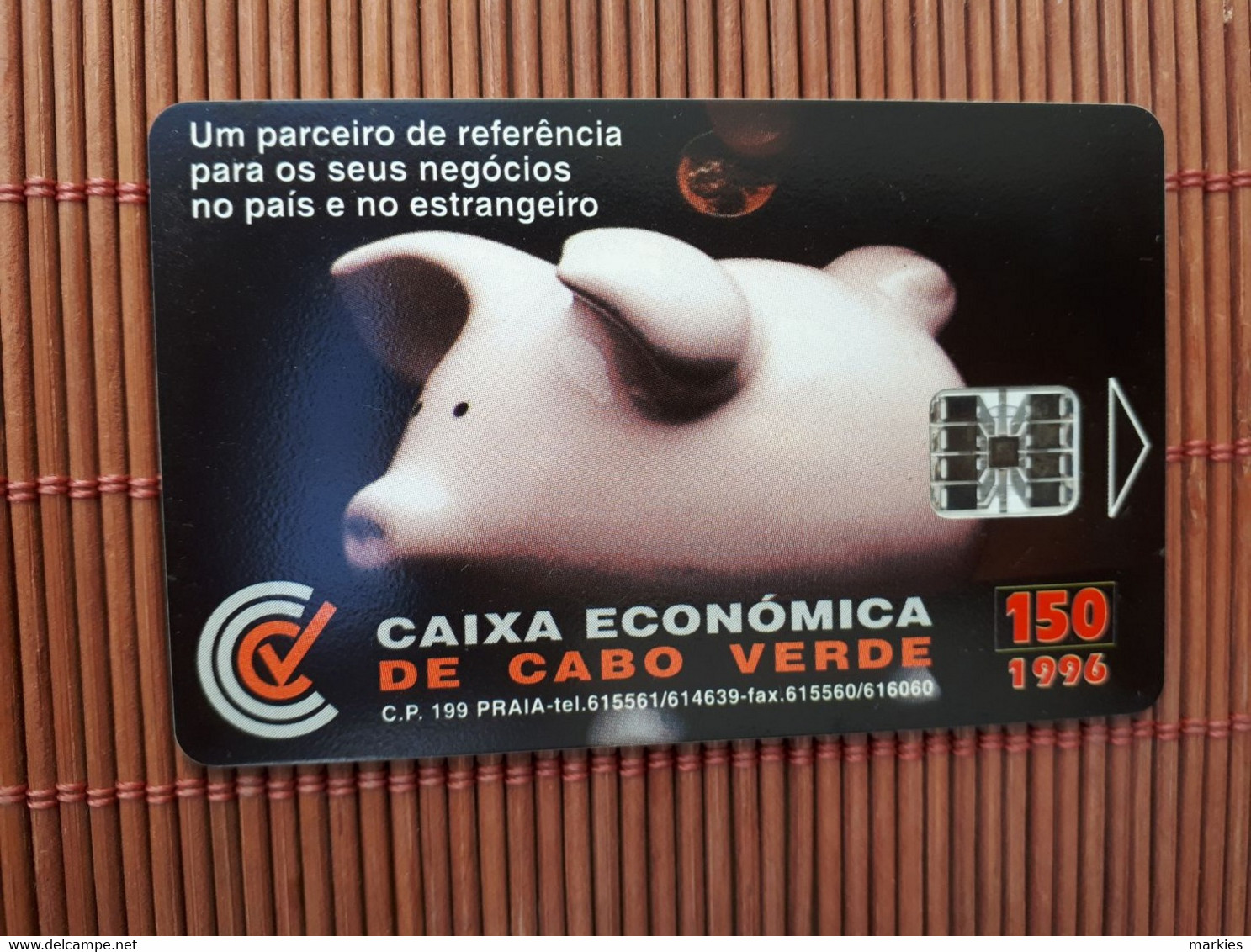 Phonecad Pig Used  Rare - Cabo Verde