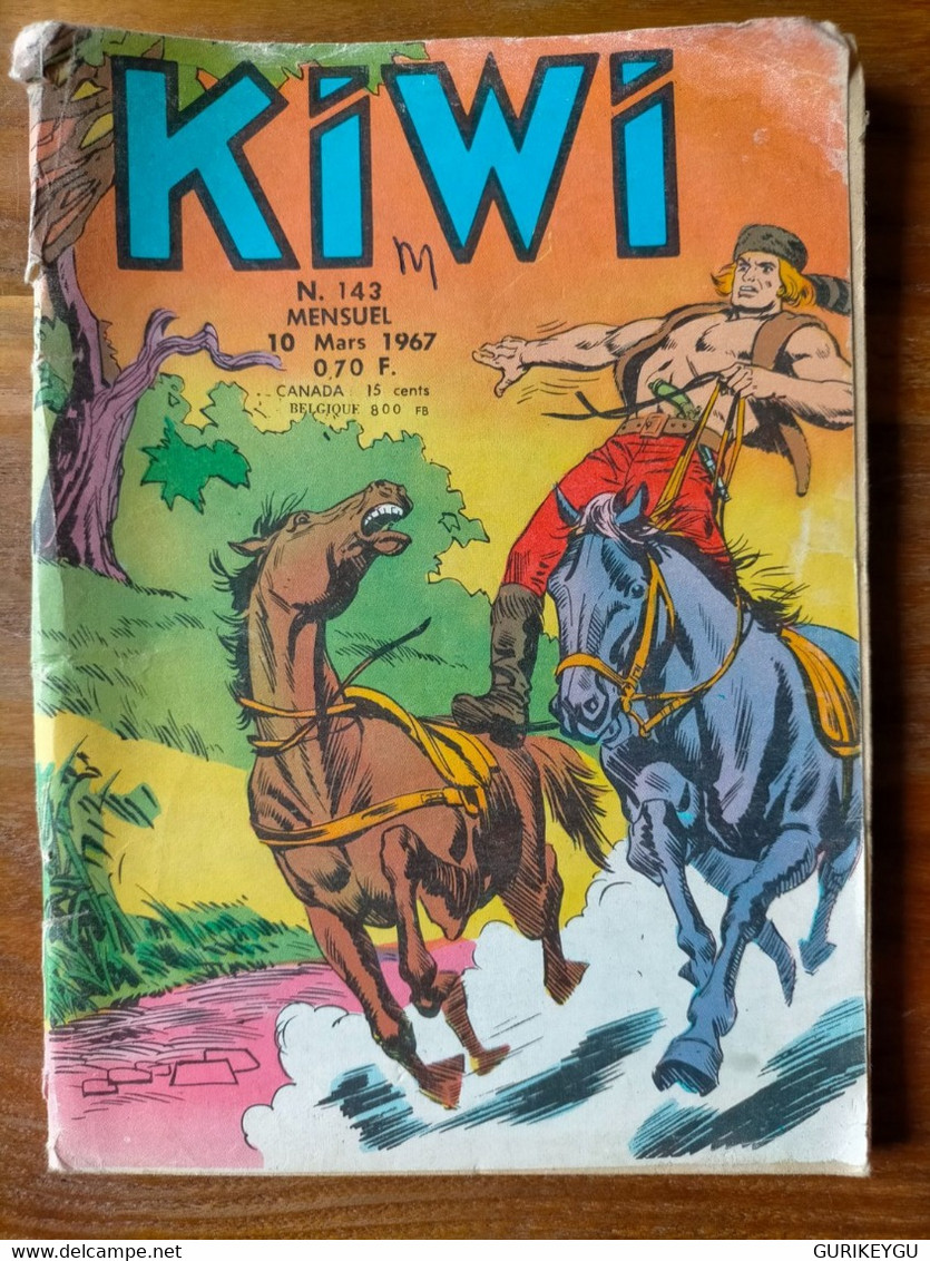 Bd KIWI   N° 143  Le Petit Trappeur ZAGOR   LUG  10/03/1967 - Kiwi