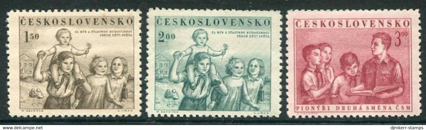 CZECHOSLOVAKIA 1952 Children's Day MNH / **.  Michel 731-33 - Unused Stamps