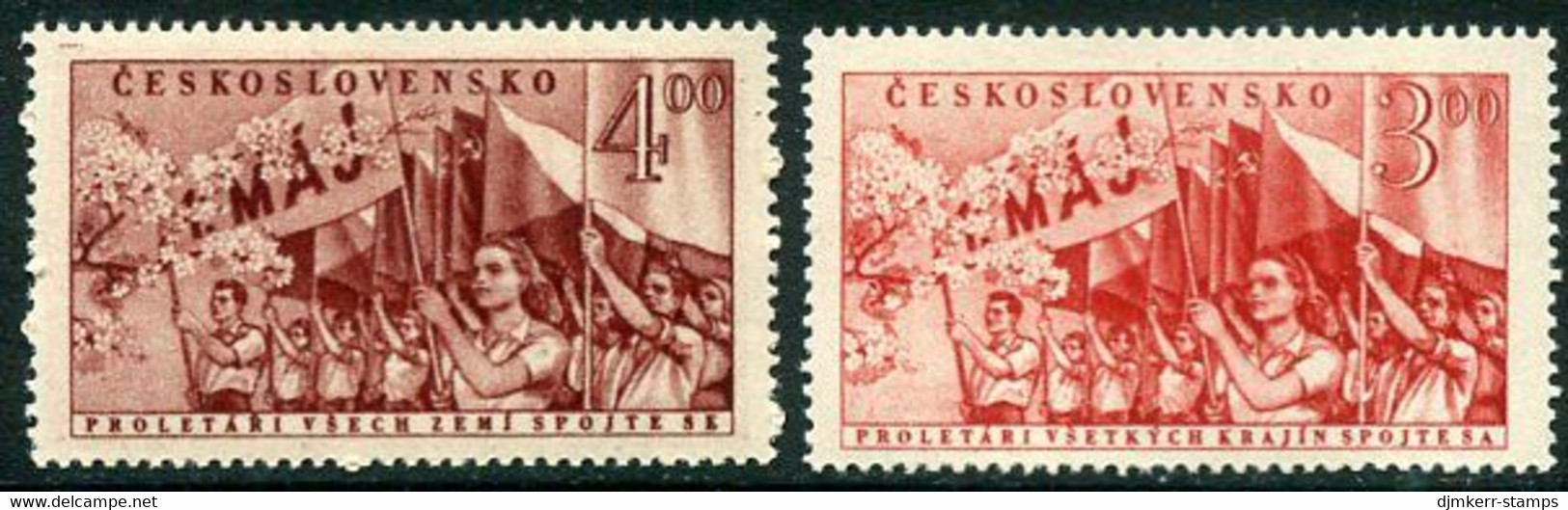 CZECHOSLOVAKIA 1952 Labour Day MNH / **.  Michel 727-28 - Unused Stamps