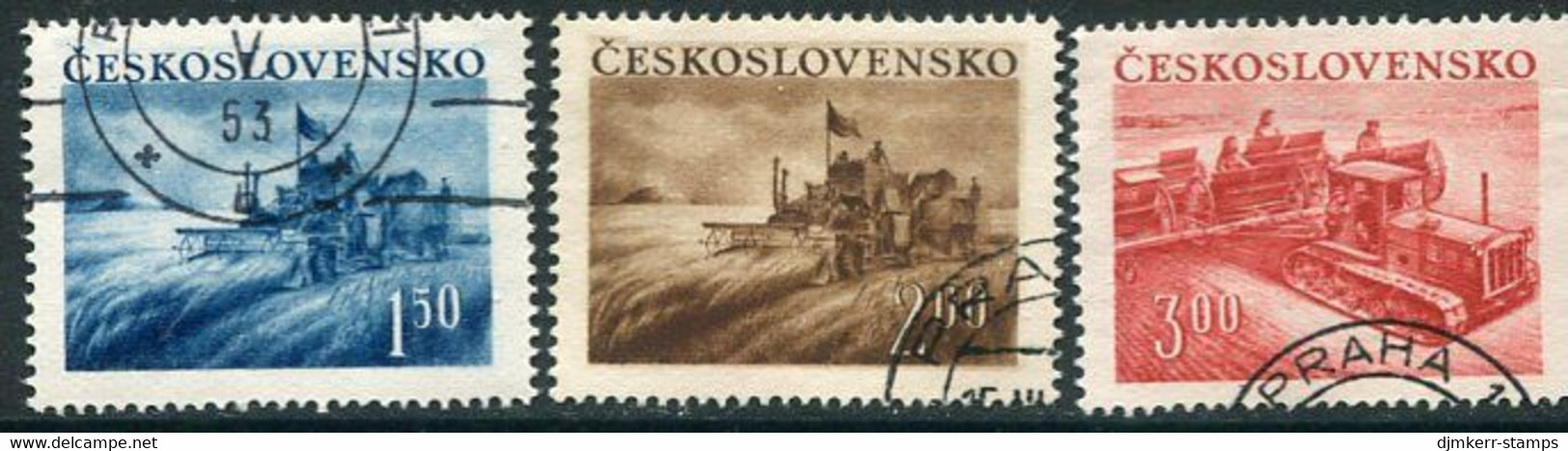 CZECHOSLOVAKIA 1952 Agricultural Used.  Michel 724-26 - Usati