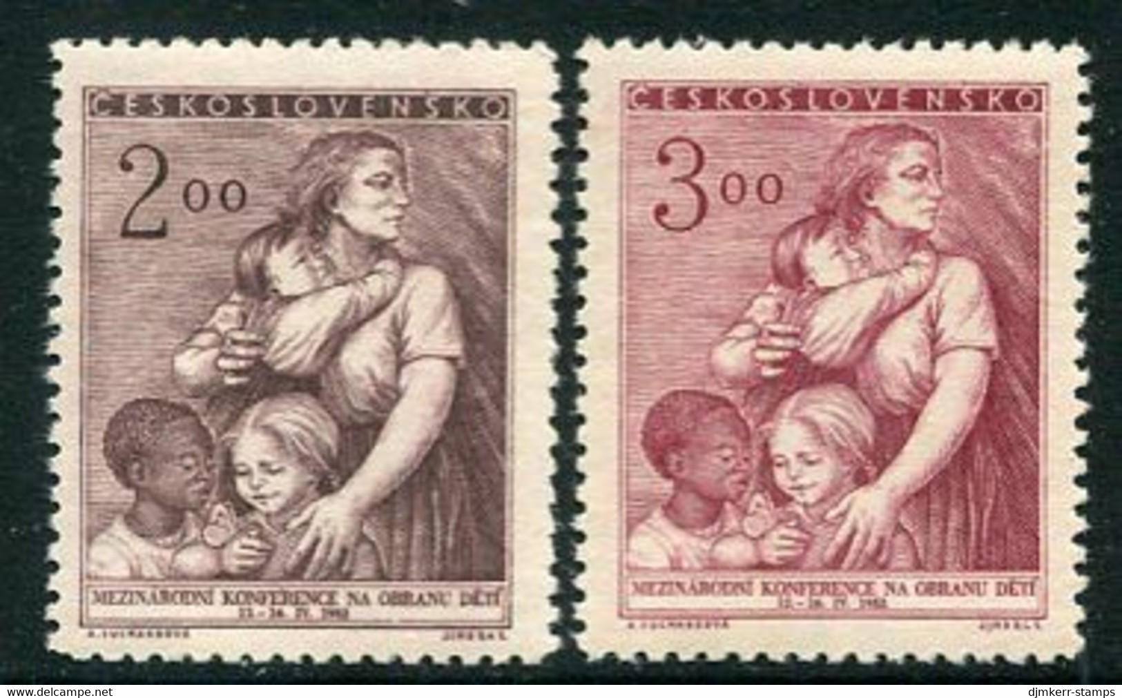 CZECHOSLOVAKIA 1952 Child Protection Conference  MNH / **.  Michel 722-23 - Ungebraucht