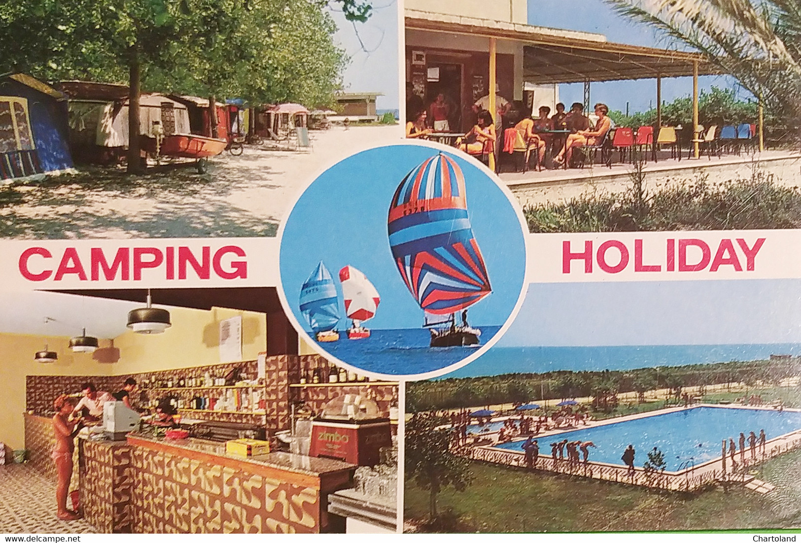 Cartolina - Camping Holiday - Porto S. Elpidio - Lungomare Trieste - 1979 - Ancona