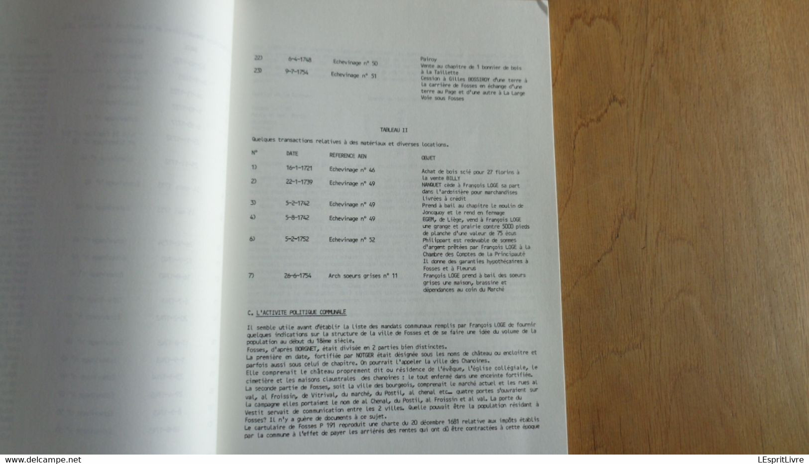 ELEMENTS POUR UNE GENEALOGIE DE LA FAMILLE Logé De Fosses à Ciney Régionalisme Généalogie Namur Bruxelles Ronchinne