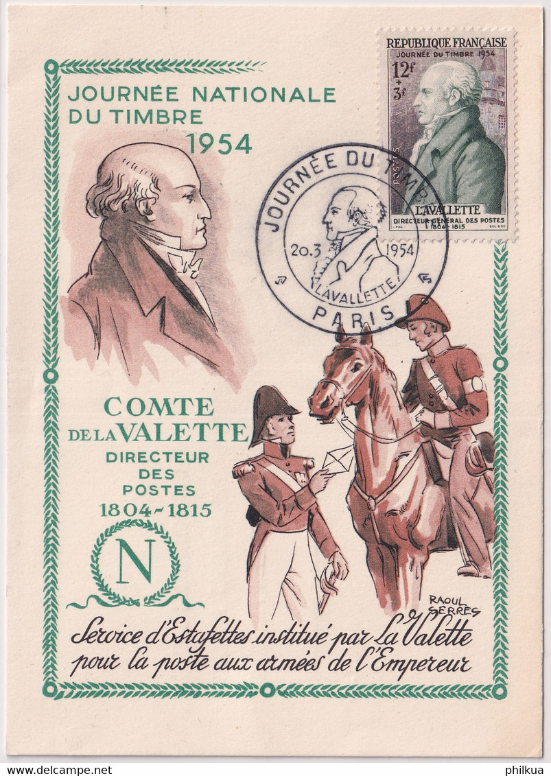 MiNr. 995 Frankreich1954, 20. März. Tag Der Briefmarke - Journée Du Timbre 1954 - Giornata Del Francobollo