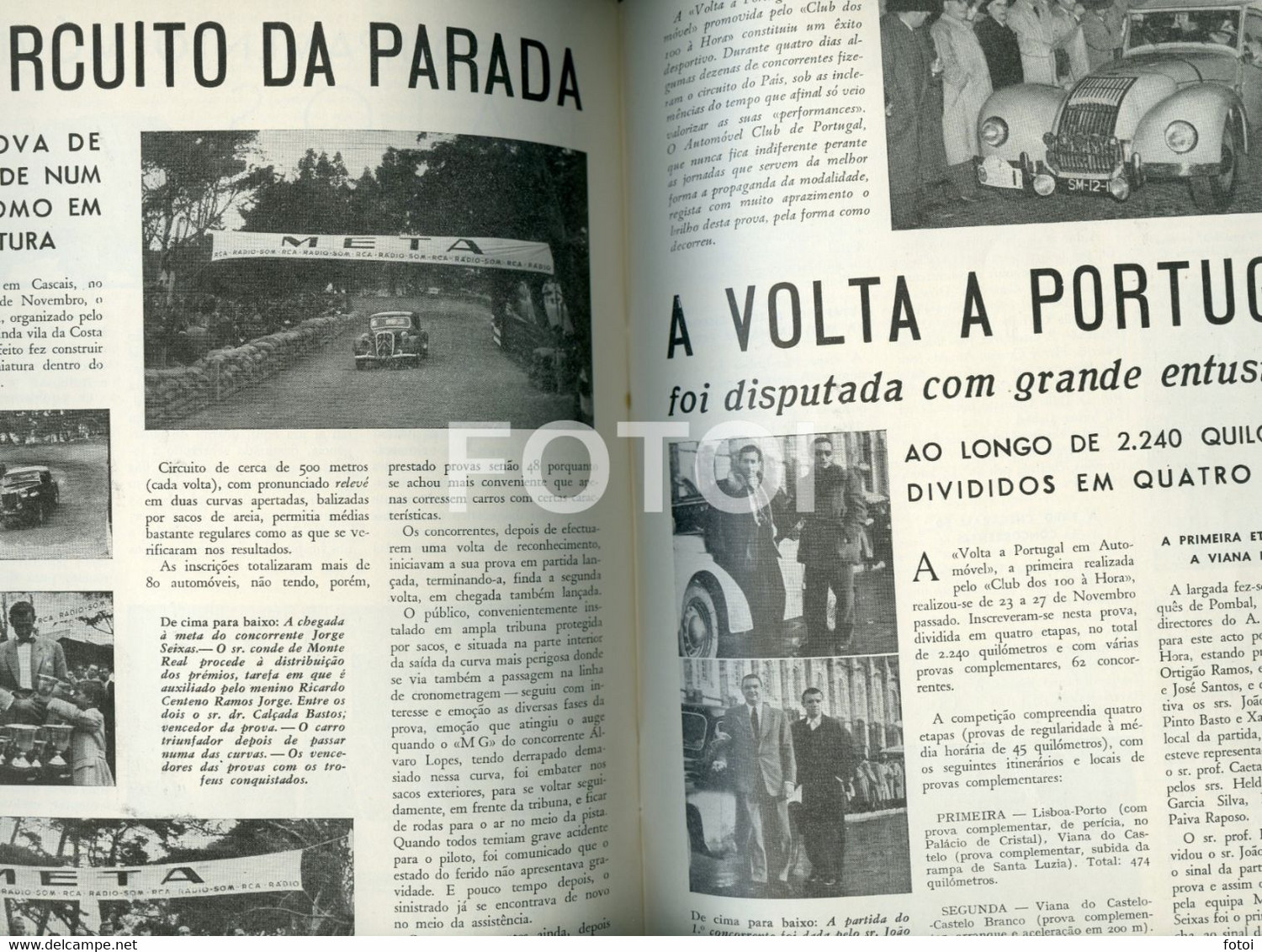 1949 CARRERA MADRID COCHES GP ESPANA CIRCUITO DA PARADA VOLTA REVISTA  ACP AUTOMOVEL CLUB PORTUGAL - Tijdschriften