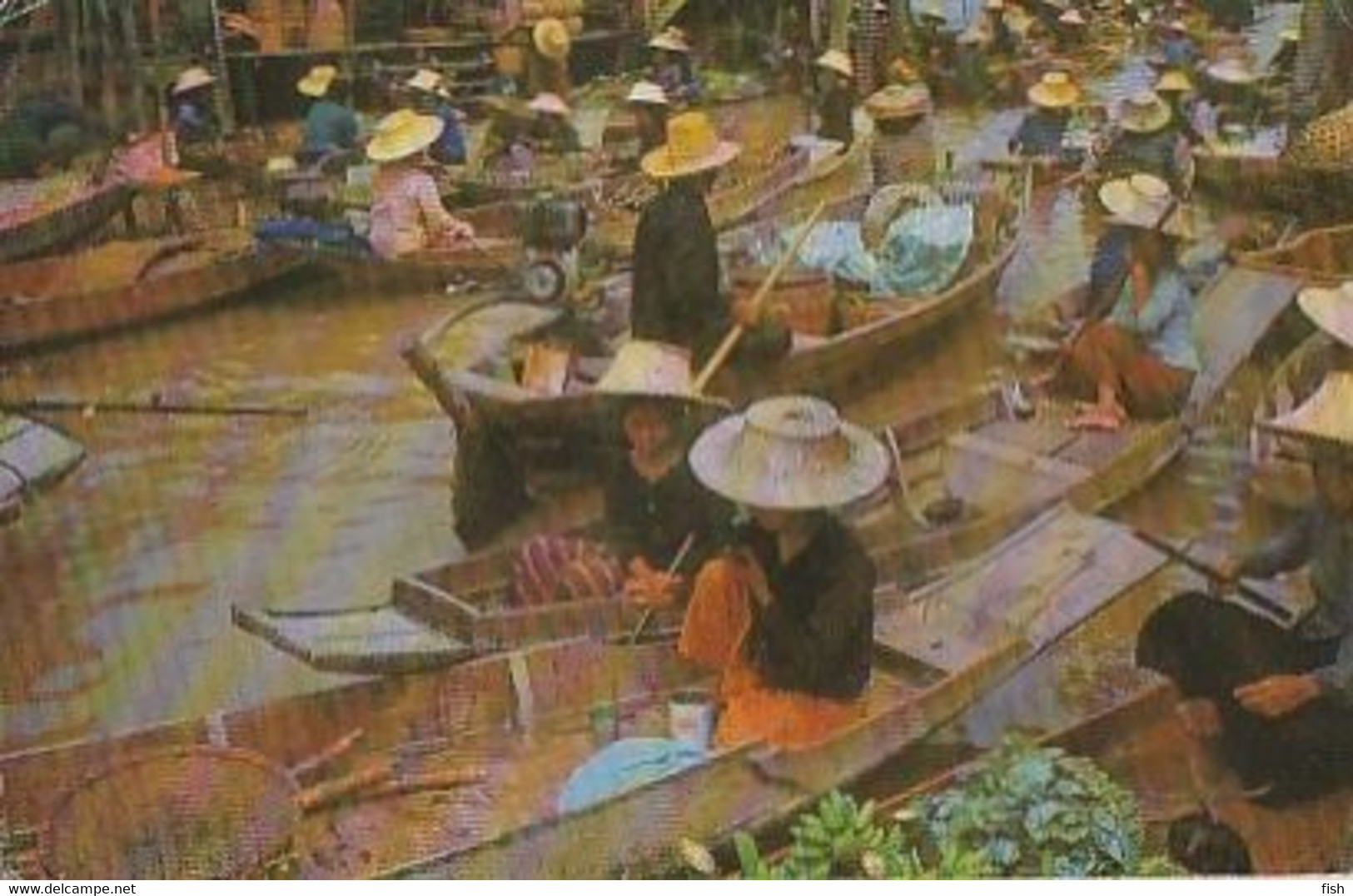 Timor & Marcofilia, Thailand, Damnernsaduak Floating Market , Rajburi, Dili A Queluz Portugal 1975 (2388) - Timor