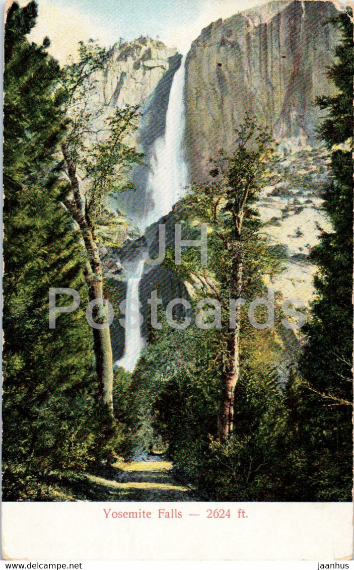 Yosemite Falls 2624 Ft - M. Rieder - Old Postcard - USA - Unused - Yosemite