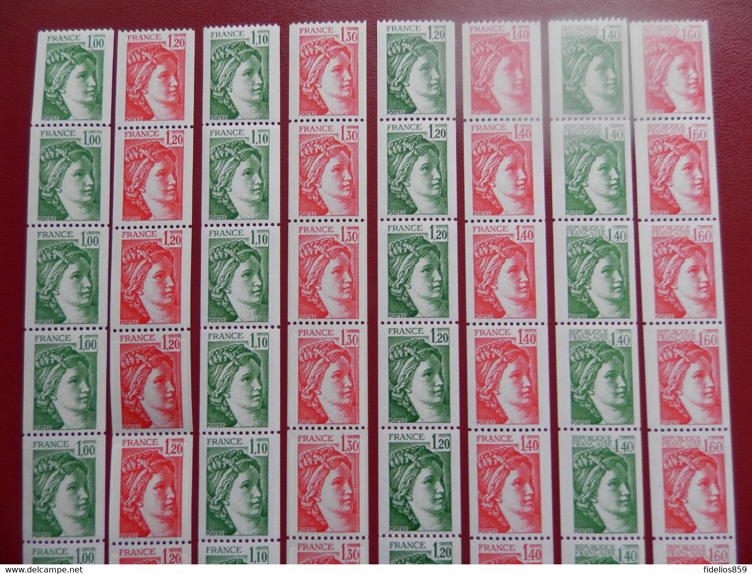 FRANCE SABINE COLLECTION  DE 8 BANDES DE 11 TIMBRES DIFFERENTES NEUFS SANS CHARNIERE NI TRACE 1ER CHOIX (voir Détail) - Roulettes