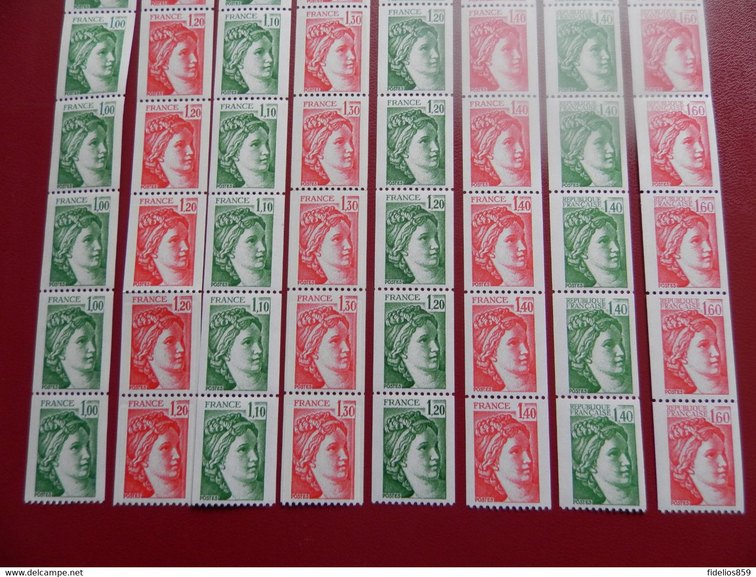 FRANCE SABINE COLLECTION  DE 8 BANDES DE 11 TIMBRES DIFFERENTES NEUFS SANS CHARNIERE NI TRACE 1ER CHOIX (voir Détail) - Roulettes