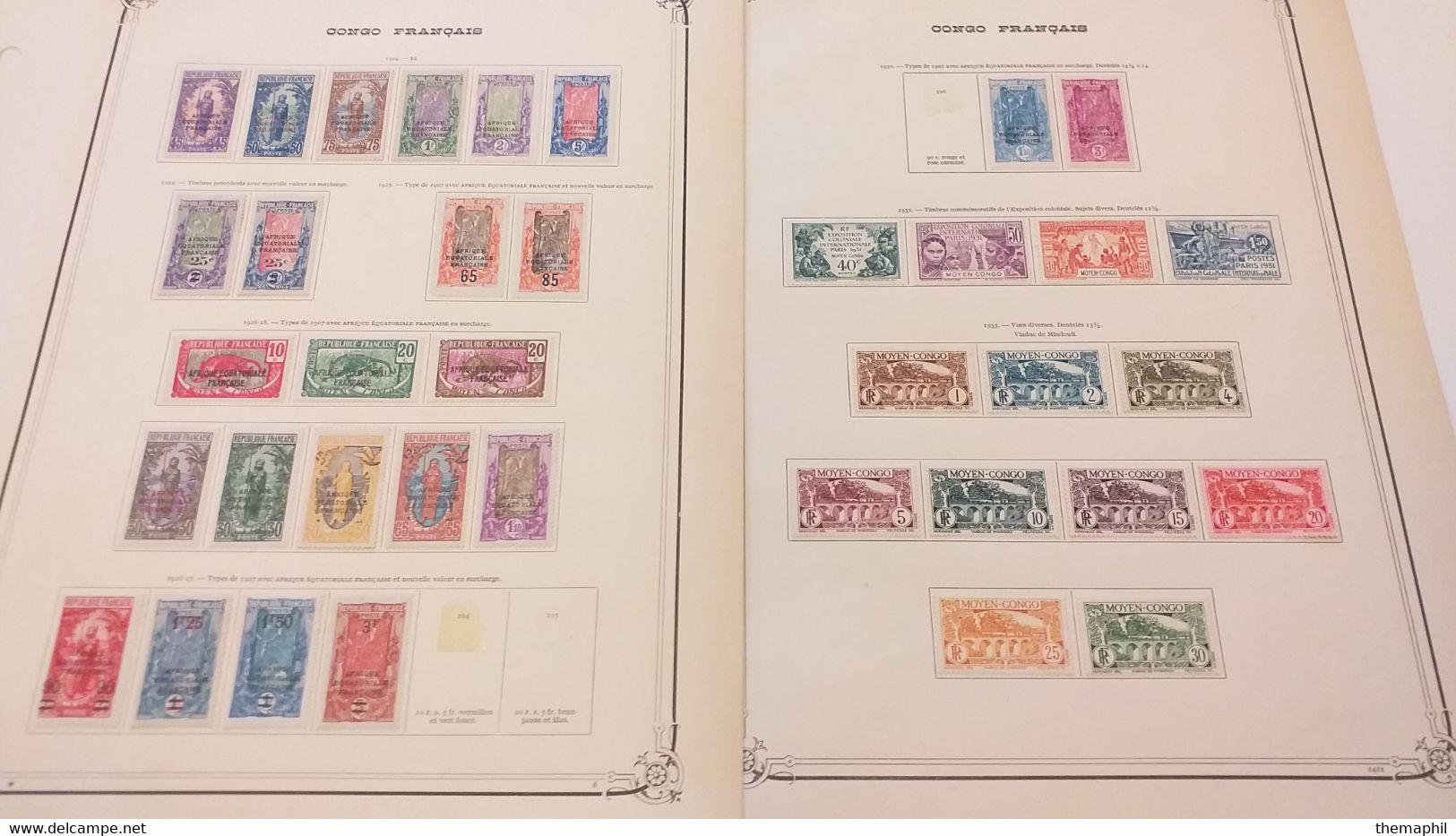 Lots TH 660 COLONIES FRANCAISE .. Collection Neufs X Quelques Timbres Collés - Collections (en Albums)