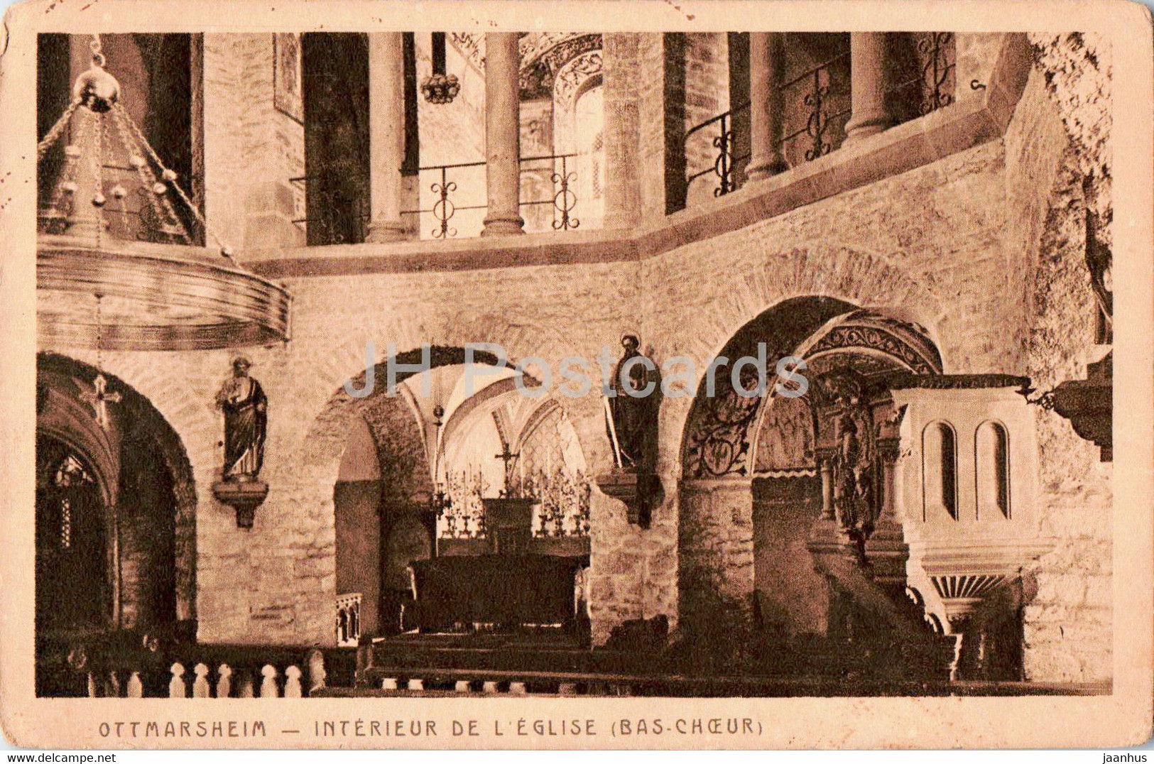 Ottmarsheim - Interieur De L'Eglise - Bas Choeur - Old Postcard - France - Unused - Ottmarsheim