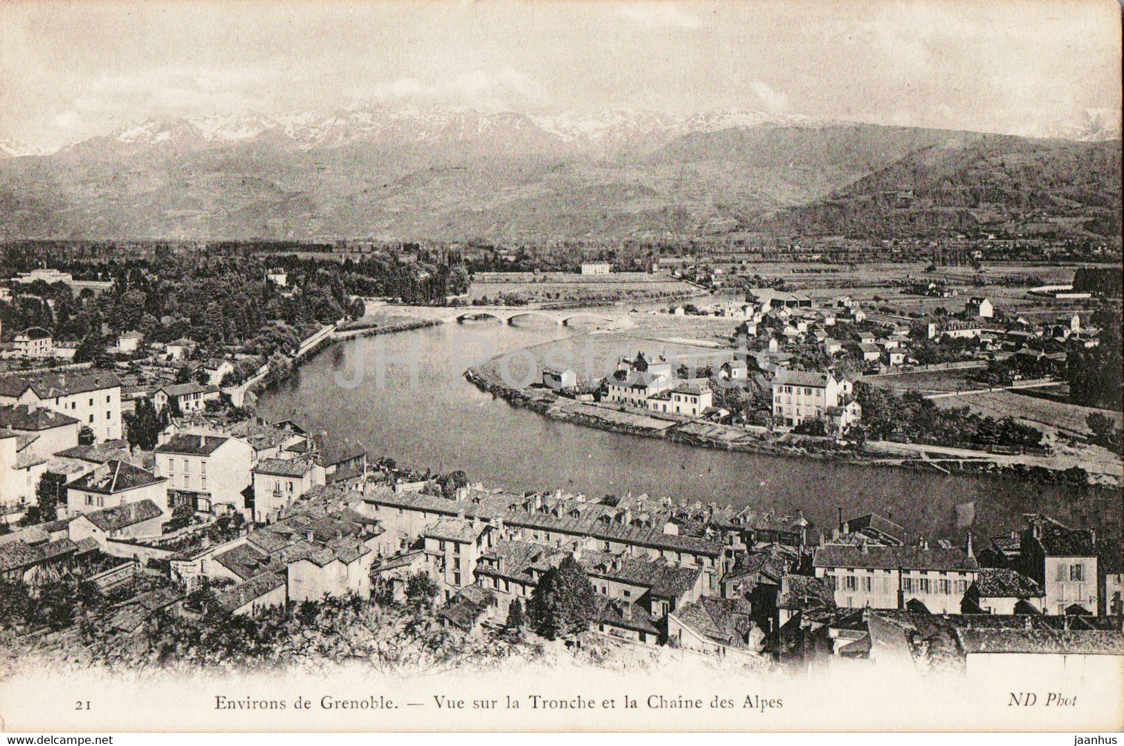 Environs De Grenoble - Vue Sur La Tronche Et La Chaine Des Alpes - 21 - Old Postcard - France - Used - La Tronche