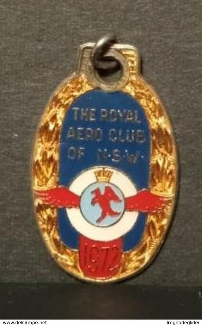 MEDAGLIA OVALE - BRONZO E SMALTO - THE ROYAL AERO CLUB OF NSW - 1972 - MEMBER CA162 - OSDC - ULTRALEGGERI - Professionals/Firms