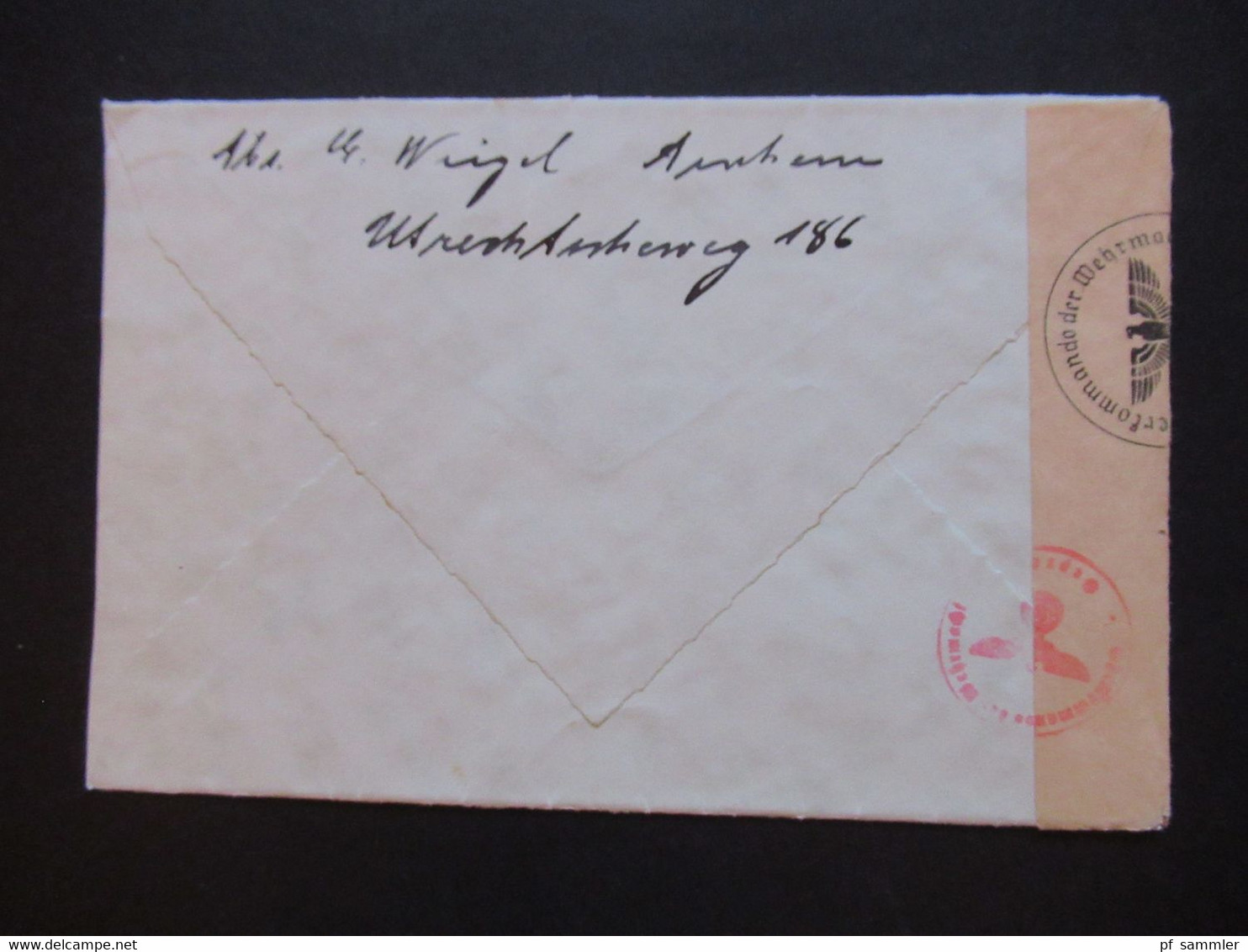 Niederlande 1940 OKW Zensurbeleg Zensurstreifen Geöffnet Stempel Arnhem Station - Lettres & Documents