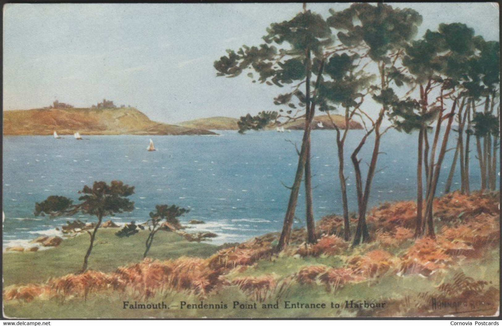 Pendennis Point And Entrance To Harbour, Falmouth, C.1910s - ETW Dennis Postcard - Falmouth