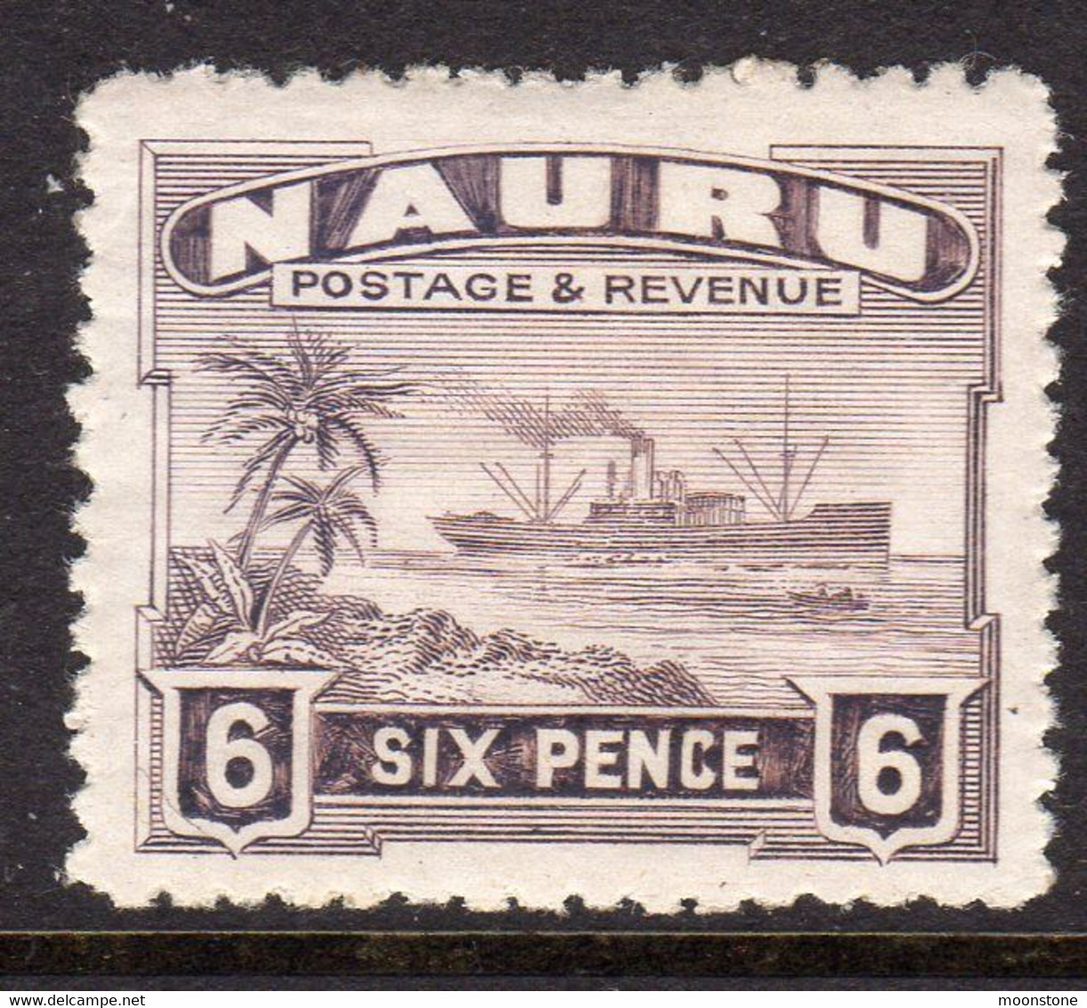Nauru 1937-48 Australian Mandate Shiny Paper 6d Dull Violet, MNH, SG 34B (BP) - Nauru