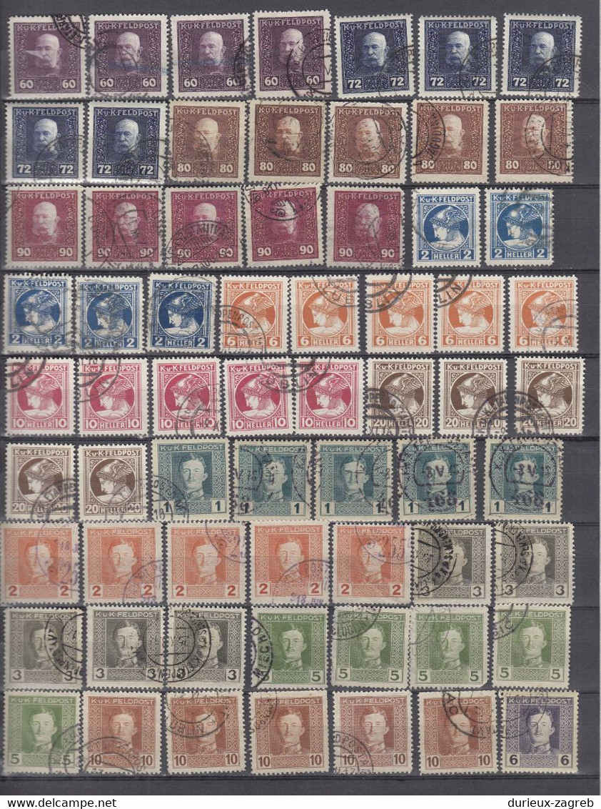 Austria K.u.k. Feldpost Stamps Small Accumulation B211015 - Kilowaar (max. 999 Zegels)