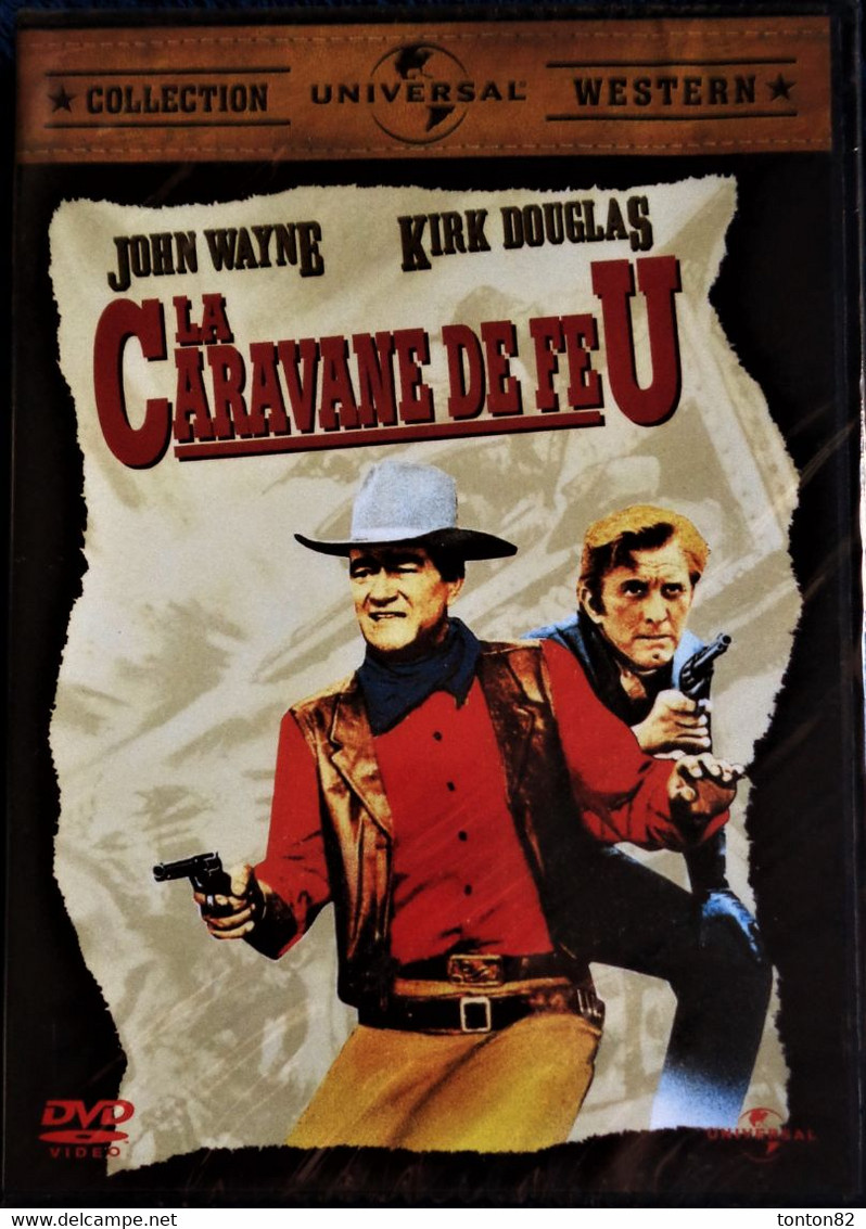 La Caravane De Feu - John Wayne - Kirk Douglas . - Western
