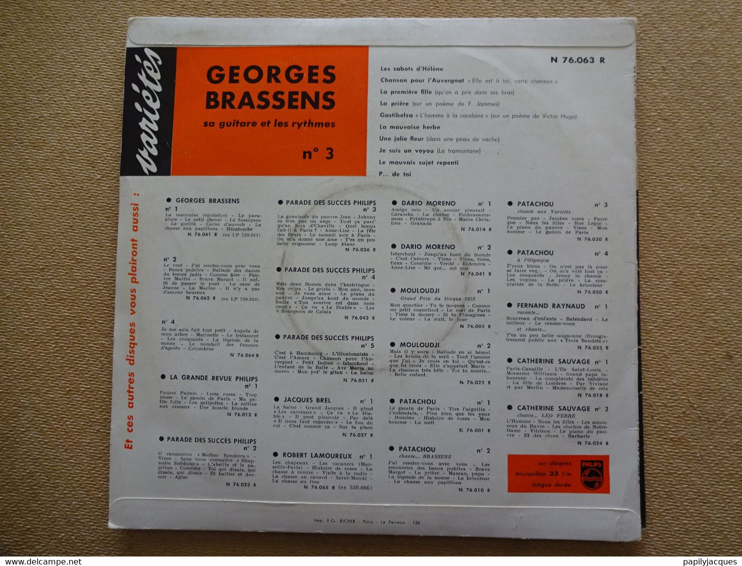 Vinyles Georges Brassens 33 Tours - Autres - Musique Française