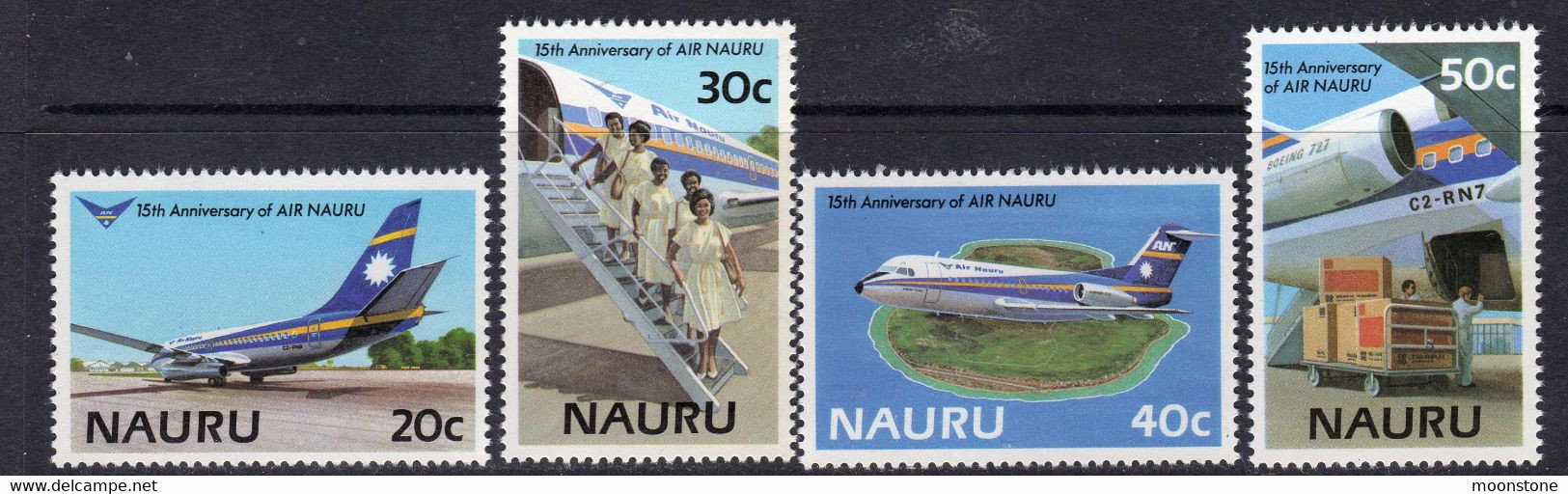 Nauru 1985 15th Anniversary Of Air Nauru Set Of 4, MNH, SG 318/21 (BP) - Nauru