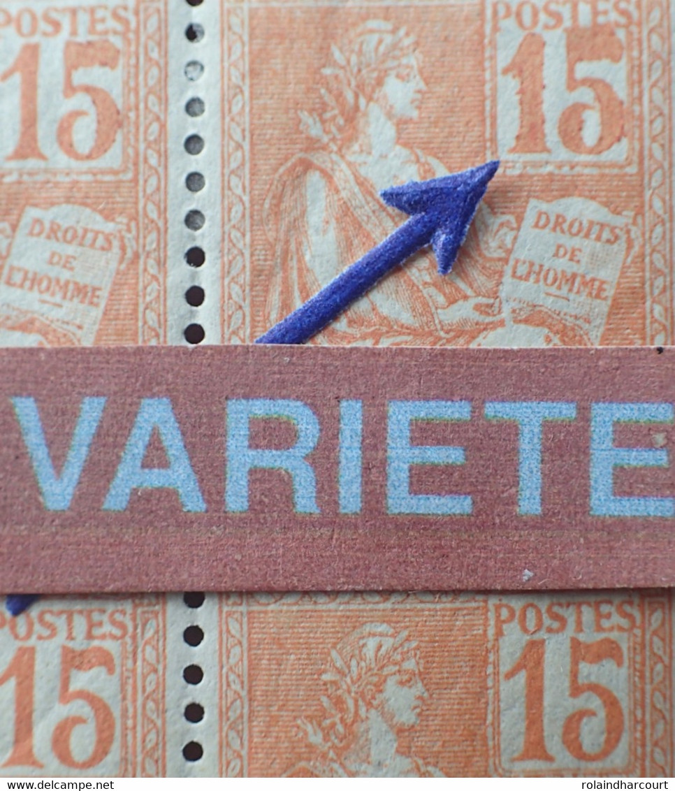 R1311/1252 - 1900 - TYPE MOUCHON - N°117 (II) BLOC NEUF**(1t)/*(3t) Signé - SUPERBE VARIETE ➤➤➤ Chiffres " 15 " épais - Unused Stamps