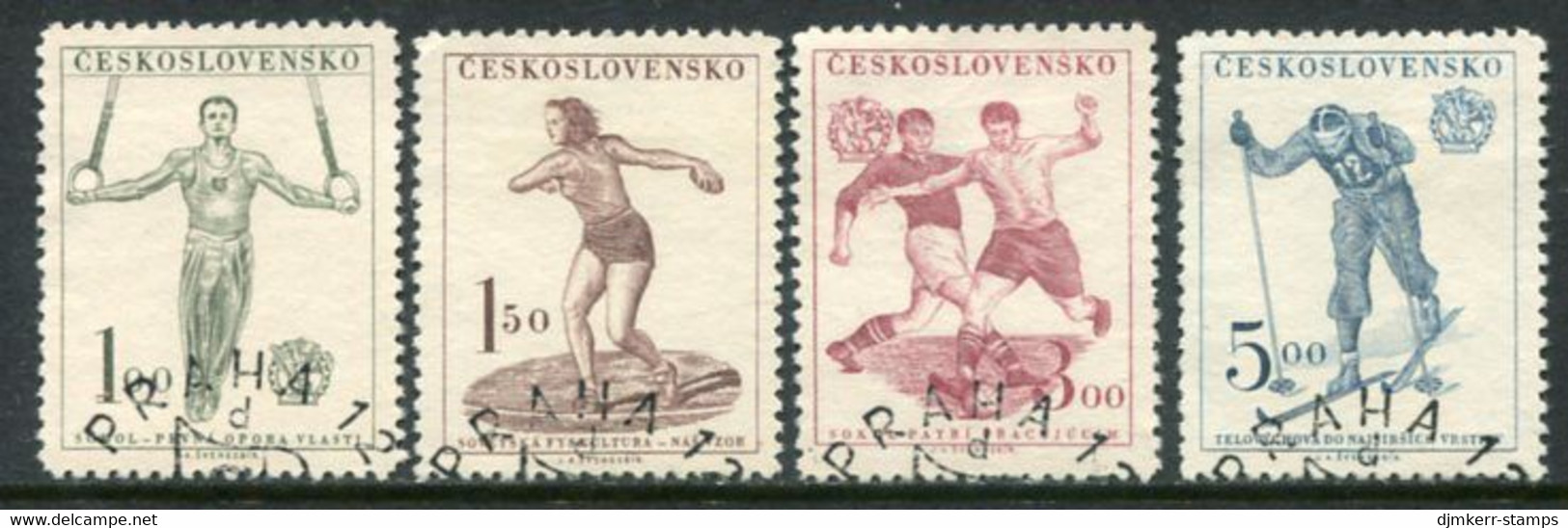 CZECHOSLOVAKIA 1951 Sokol Congress Used.  Michel 671-74 - Used Stamps