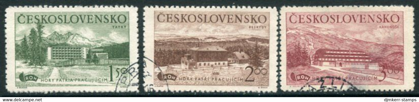 CZECHOSLOVAKIA 1951 Recreation Centres Used.  Michel 657-59 - Used Stamps
