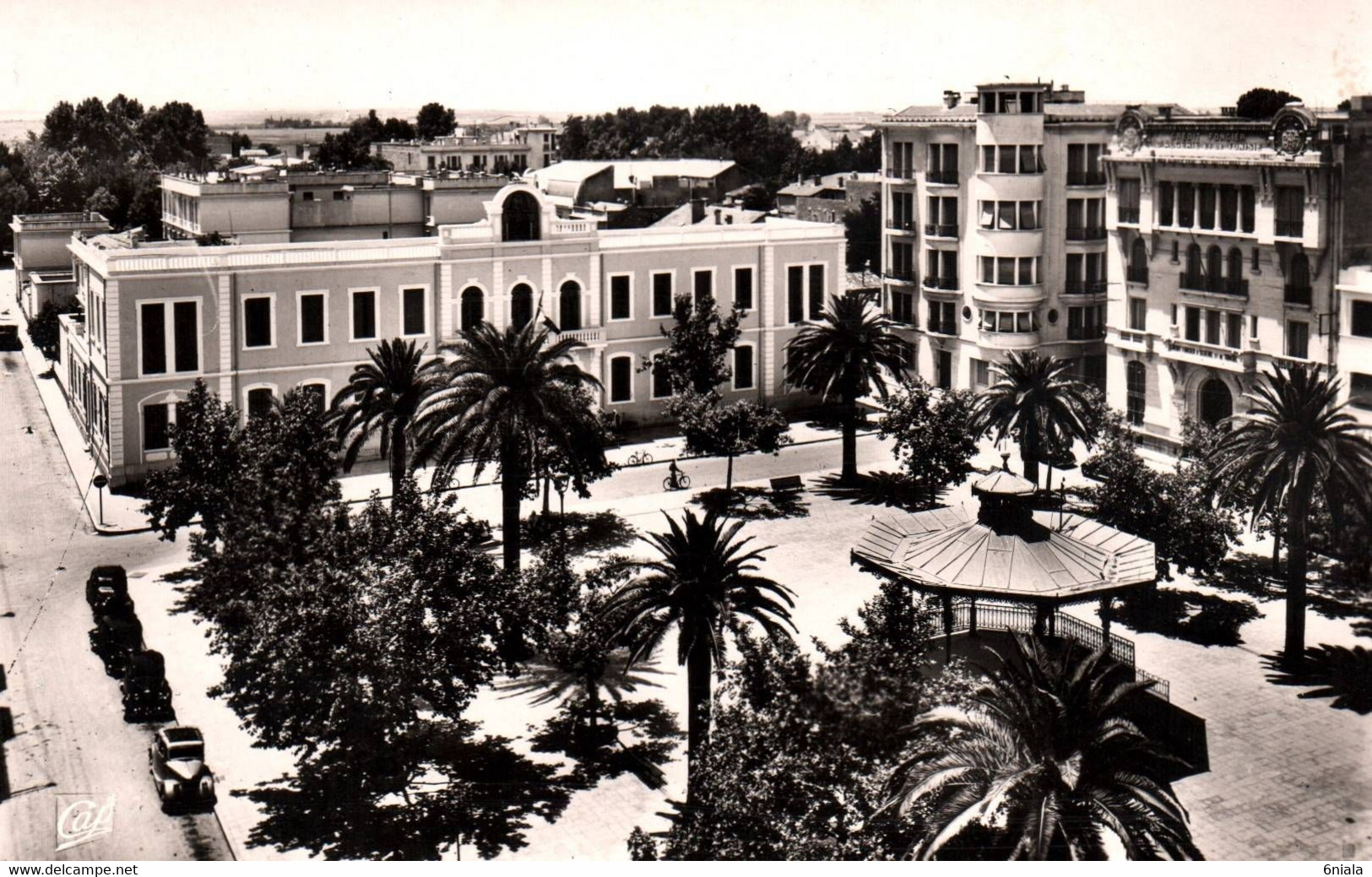 6807 Carte Postale SIDI BEL ABBES  La Place Carnot, Tribunal      (scan Recto-verso) Algérie - Sidi-bel-Abbès