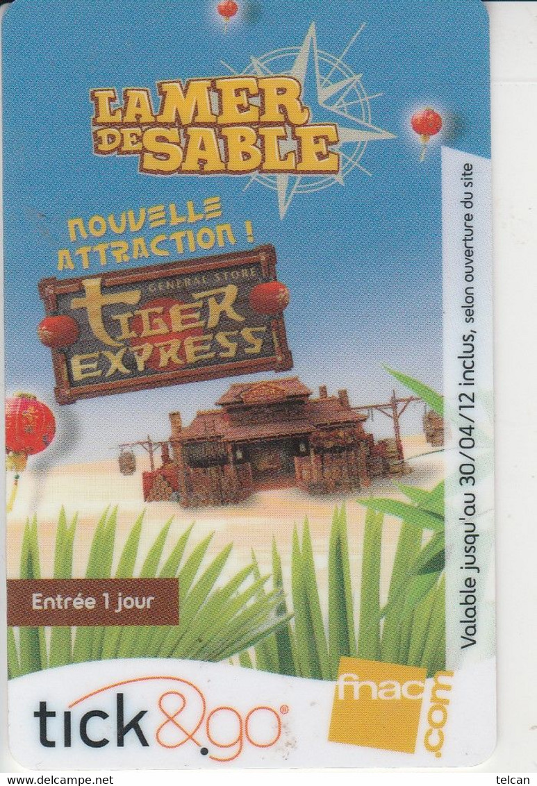 LA MER DE SABLE   Tick§GO  2012 - Cartes Bancaires Jetables