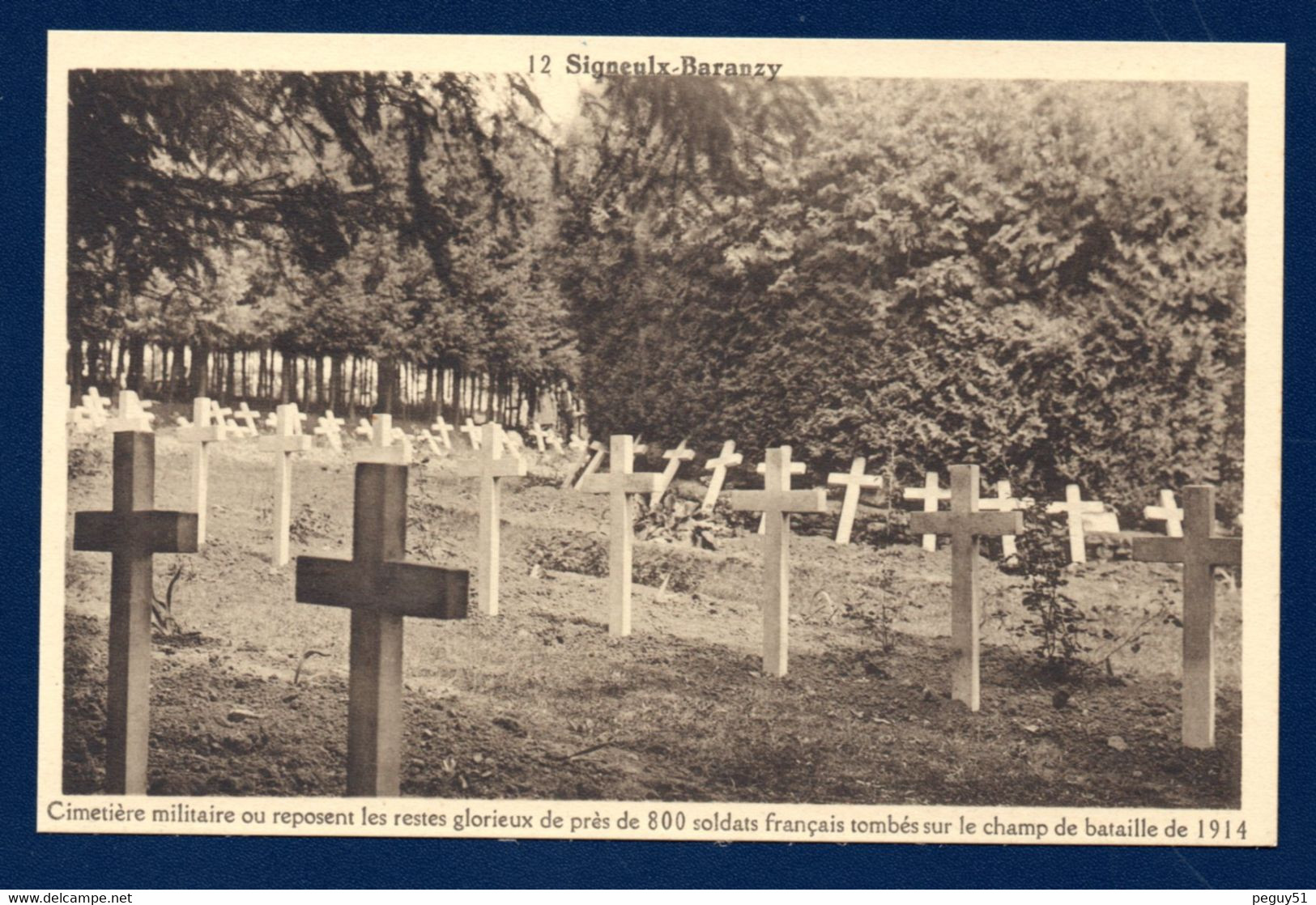 Signeulx- Baranzy. Cimetière Où Reposent Près De 800 Soldats Français Morts Durant Les Combats Du 22 Août 1914 - Musson