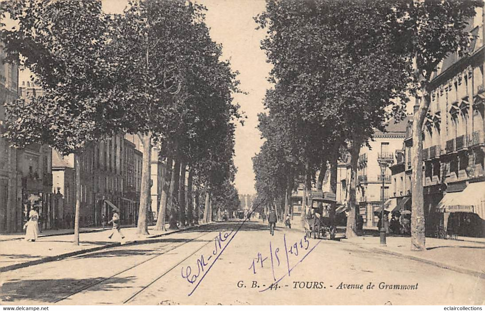 Tours       37             Avenue De Grammont Et/ou Rue Nationale    N°   GB 44  (voir Scan) - Tours