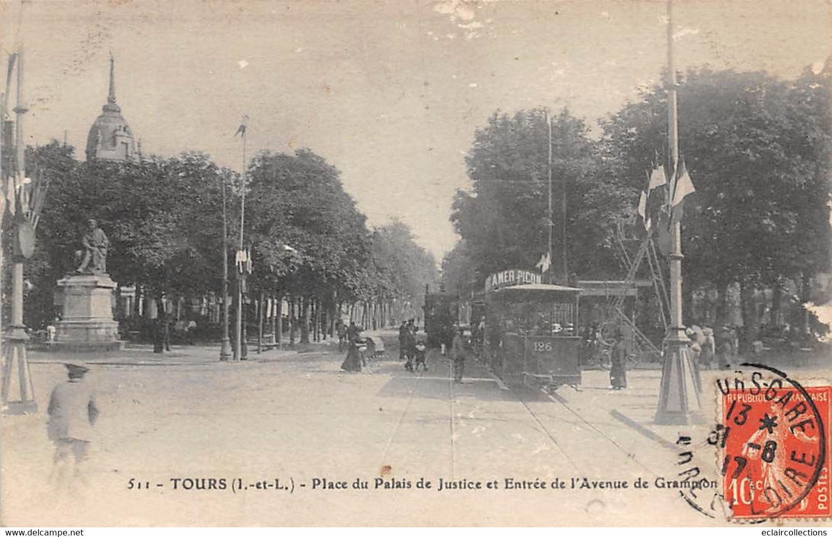 Tours       37             Avenue De Grammont Et/ou Rue Nationale  Tramway   N°   511  (voir Scan) - Tours