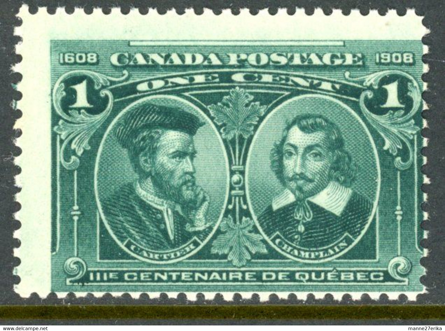 Canada MNH 1908 Cartier And Champlain - Unused Stamps