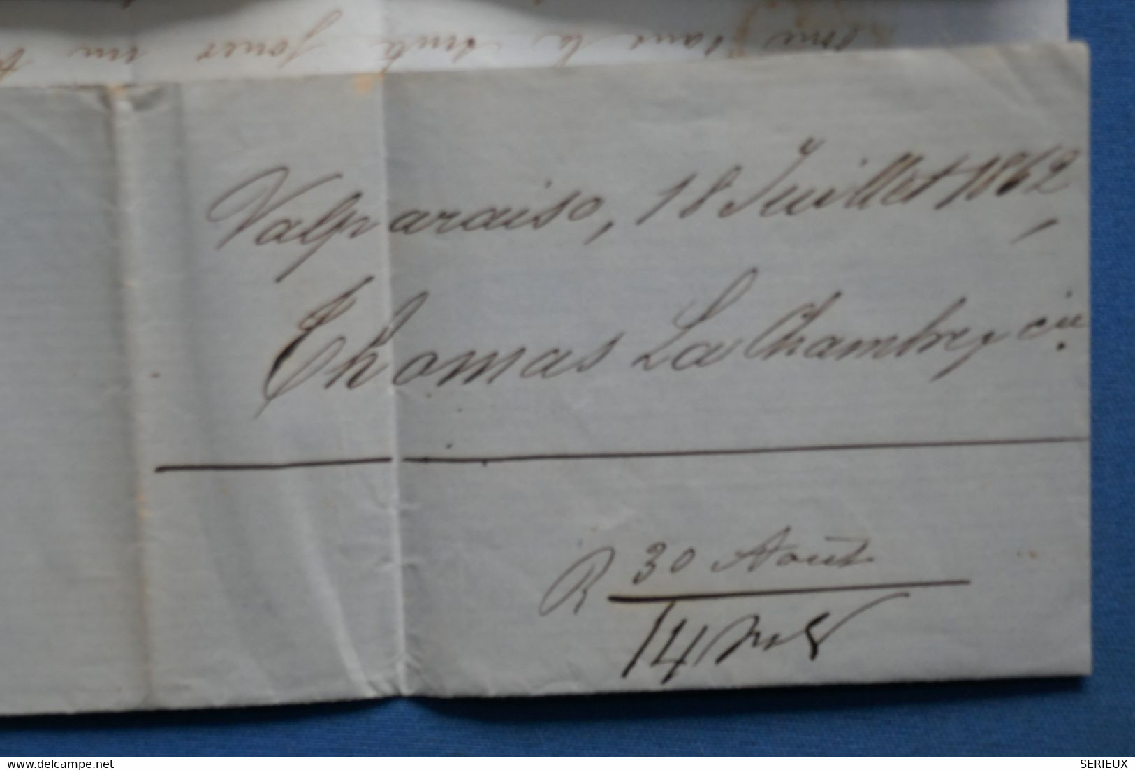 AE 6  CHILE  BELLE  LETTRE RARE 18 07 1866   PANAMA  INGLATERRA  VALPARAISO POUR BORDEAUX FRANCE  +  + AFF. INTERESSANT - Cile