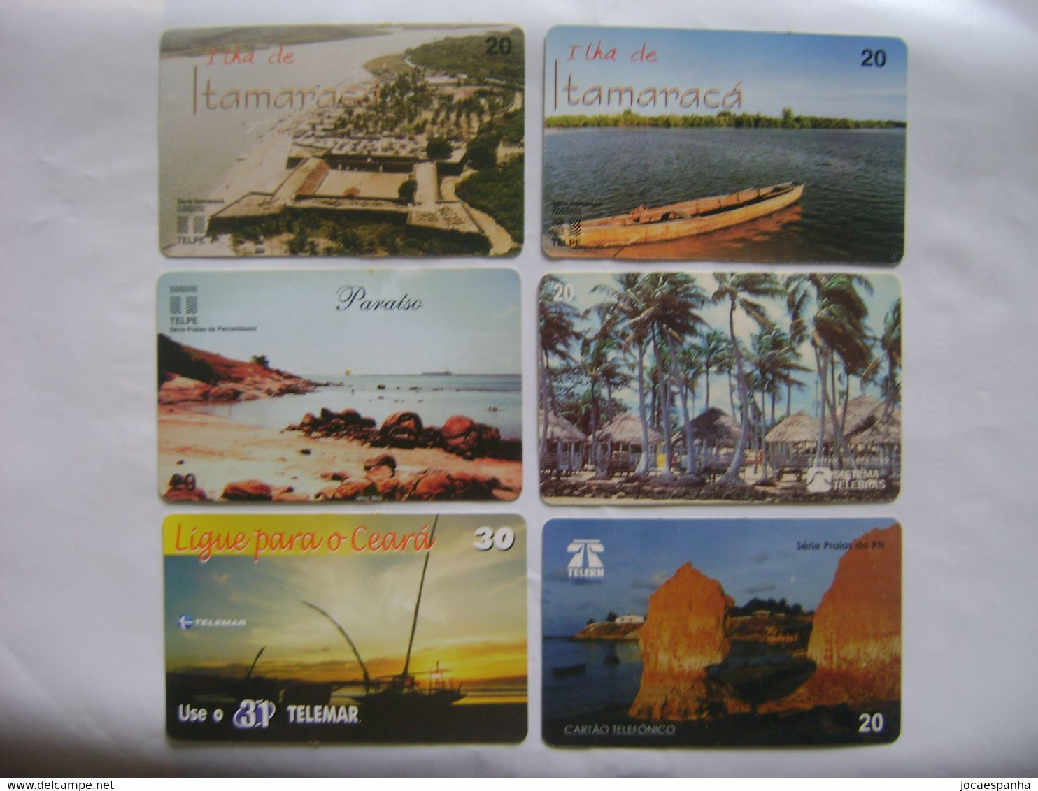 BRAZIL / BRASIL - 10 PHONE CARDS BEACHES, VARIOUS OPERATORS - 1996 TO 2001 - Paysages