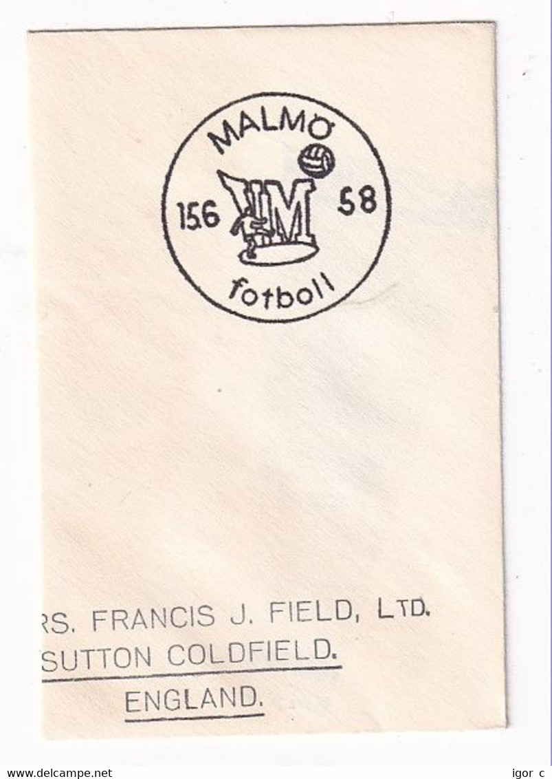 Sweden 1958 Cancellation: Football Fussball Soccer Calcio Fifa World Cup; Malmö 15.06. Cancellation (Germany  N.Ireland) - 1958 – Sweden