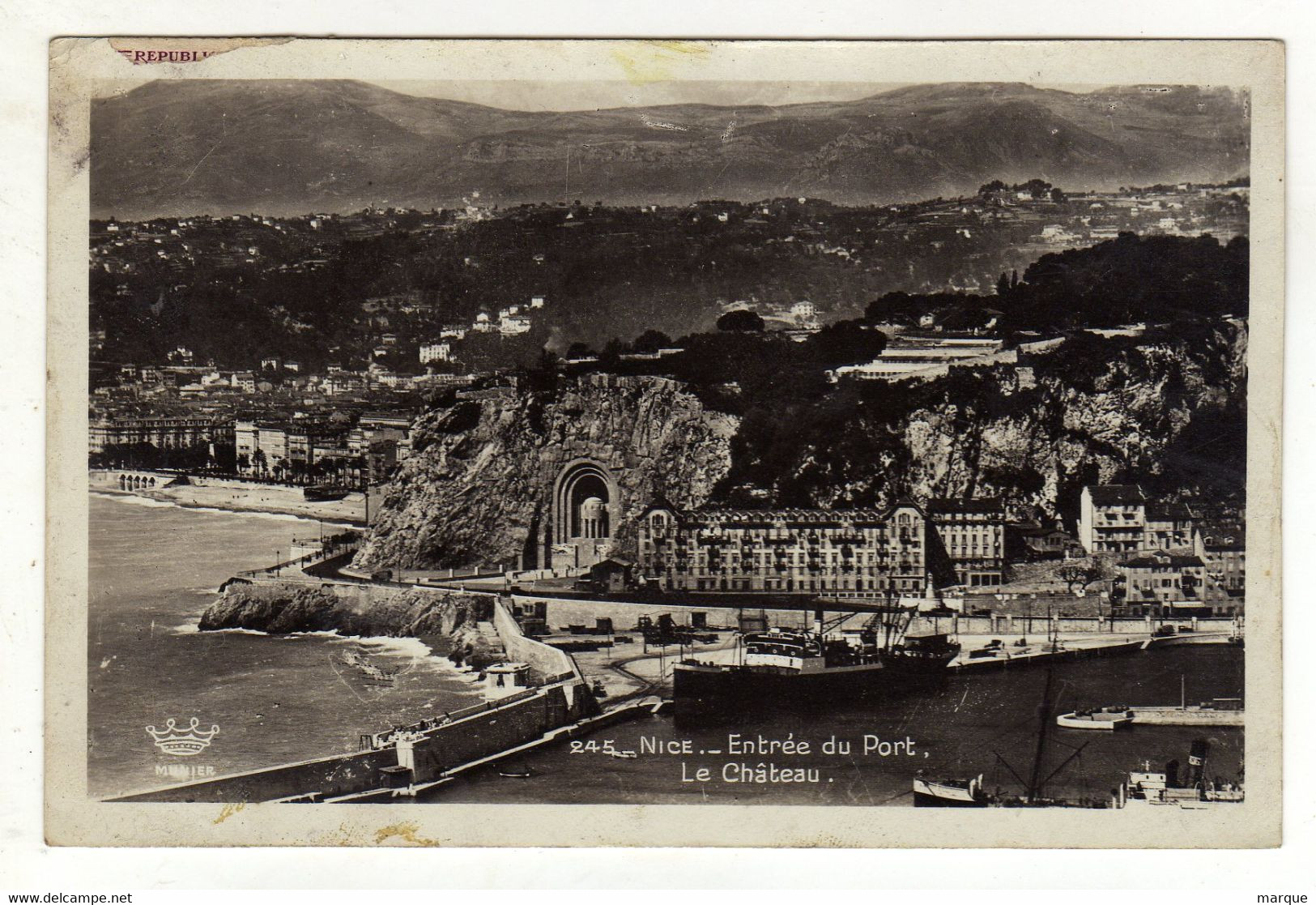 Cpsm N° 245 NICE Entrée Du Port Le Château - Transport (sea) - Harbour