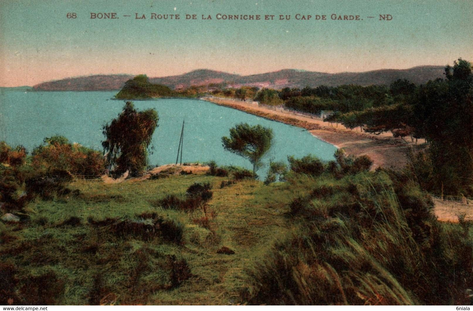 6835 Carte Postale BONE La Route De La Corniche Et Du Cap De Garde    (scan Recto-verso) - Annaba (Bône)