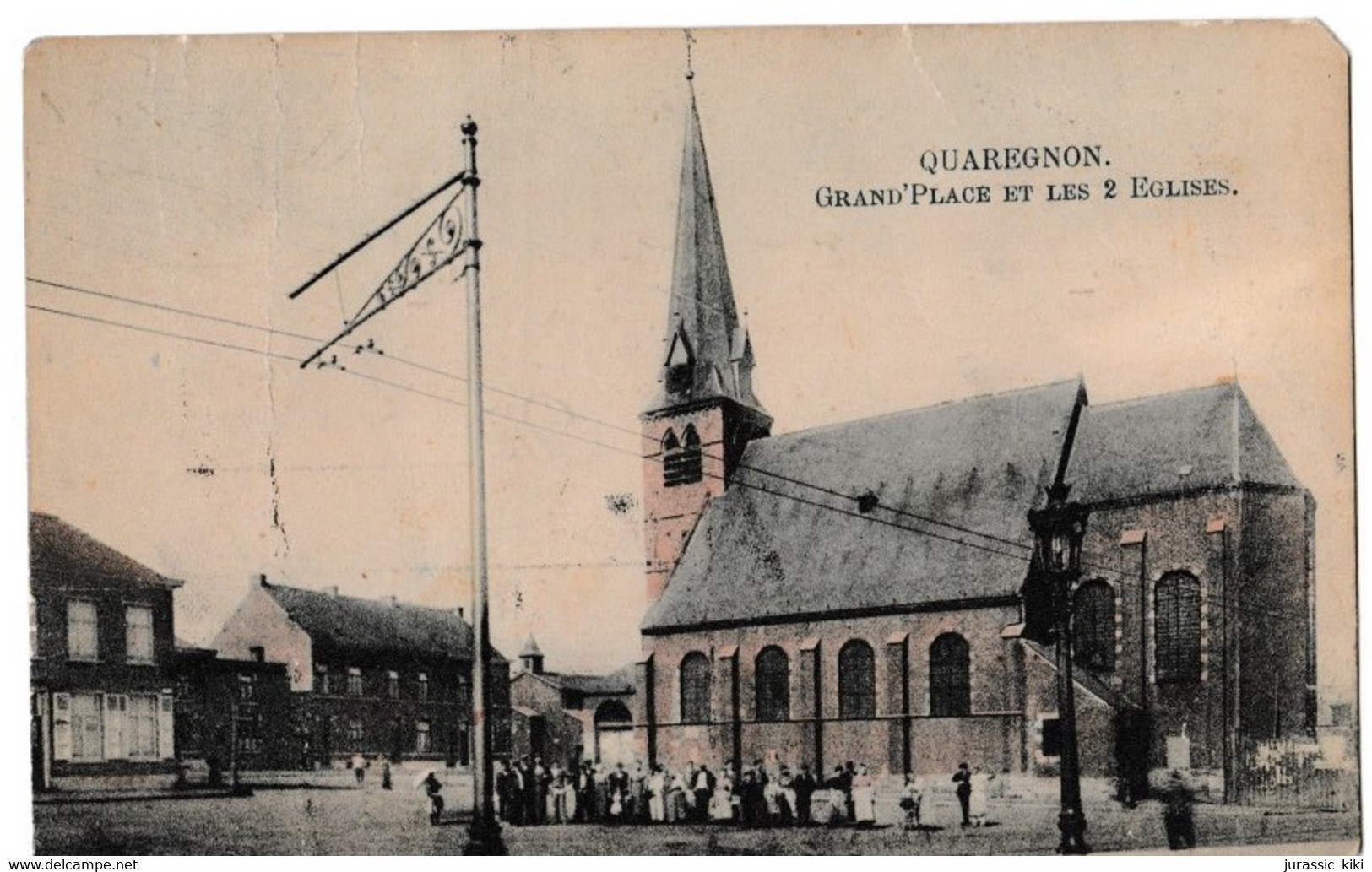 Quaregnon - Grand'Place Et Les 2 Eglises - Quaregnon
