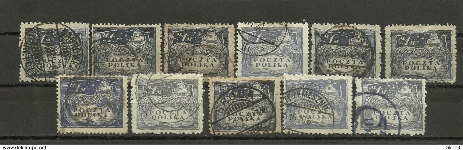 Poland 1919 Different Variants - Used Stamps