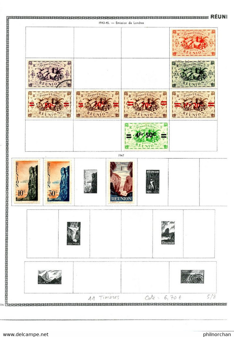 Colonies Françaises Réunion 1891/1945  110 Timbres Différents 10,50 €   (cote 158,80 €  110 Valeurs) - Used Stamps