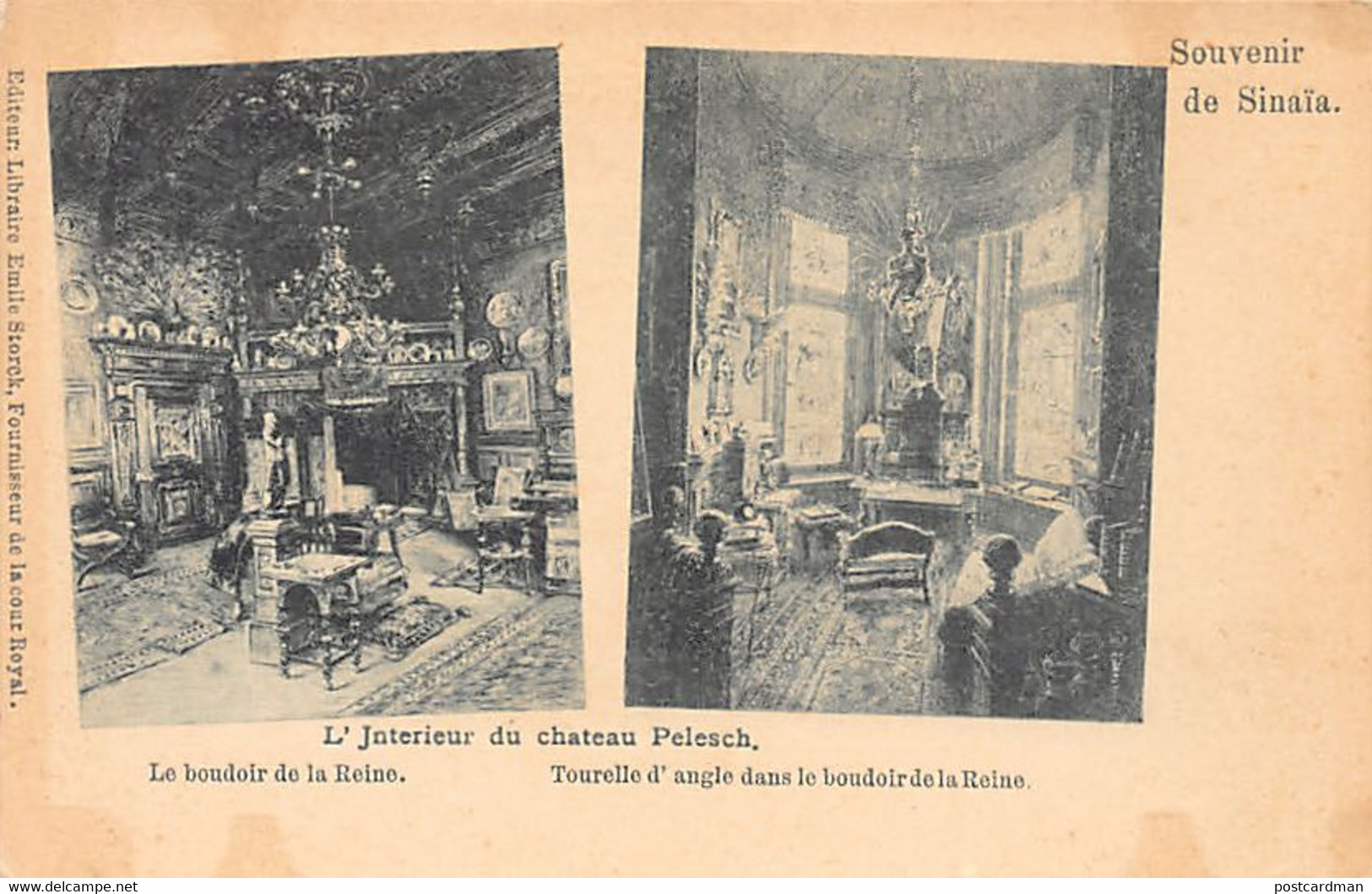 Romania - SINAIA - Inside Peles Castle - Queen's Boudoir - Ed. E. Storck - Romania