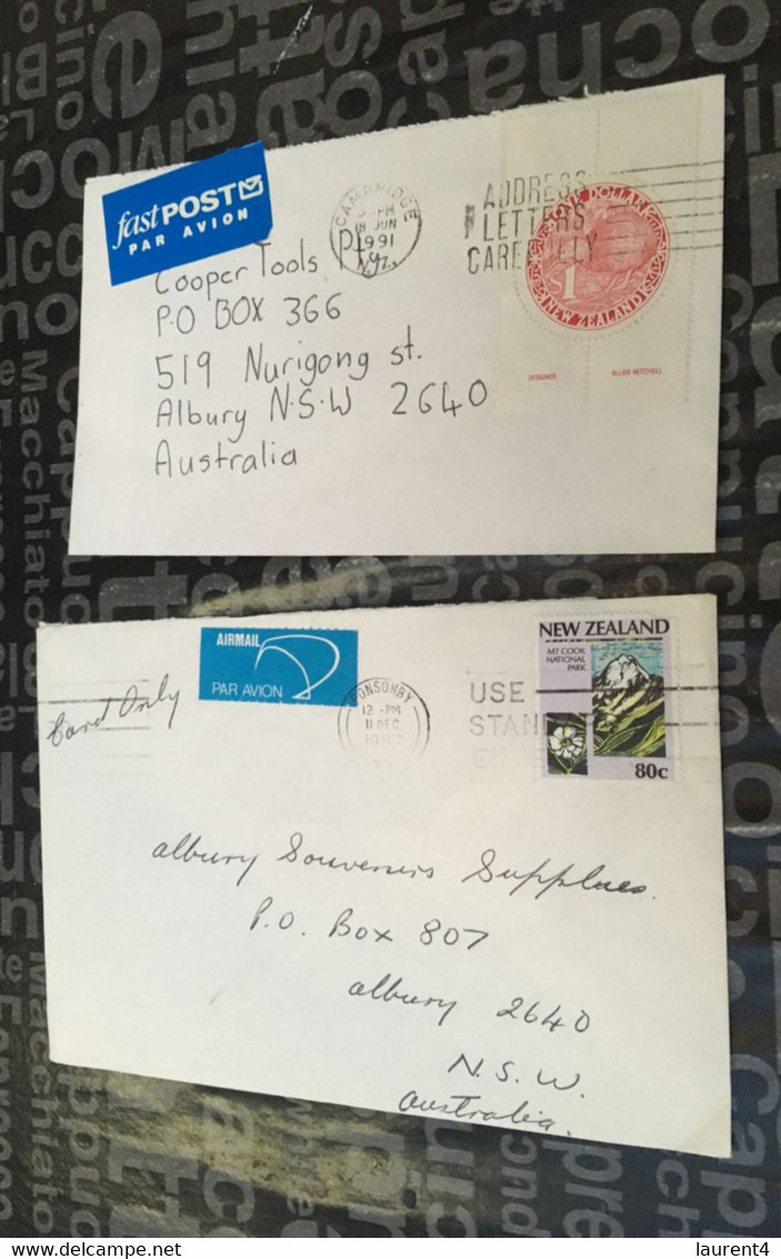 (6 A 26) New Zealand Covers Posted To Australia (2 Covers) - Covers & Documents