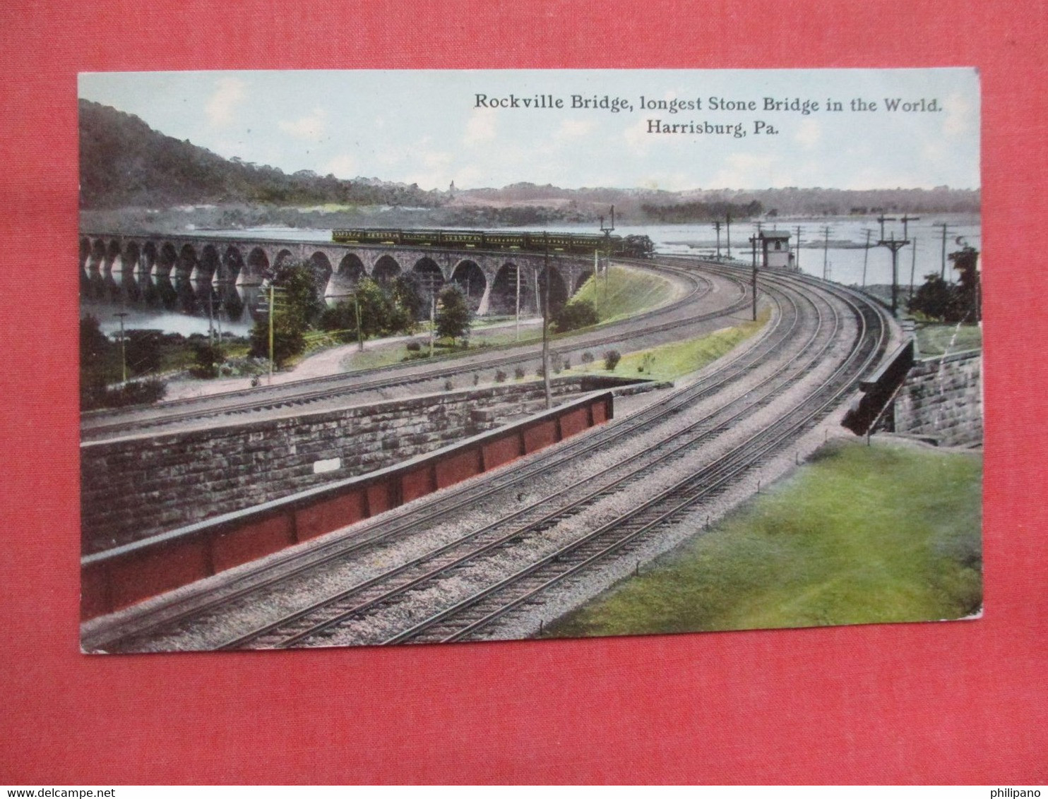 Rockville Bridge Longest Stone Bridge In World.  Harrisburg - Pennsylvania           Ref  5240 - - Harrisburg